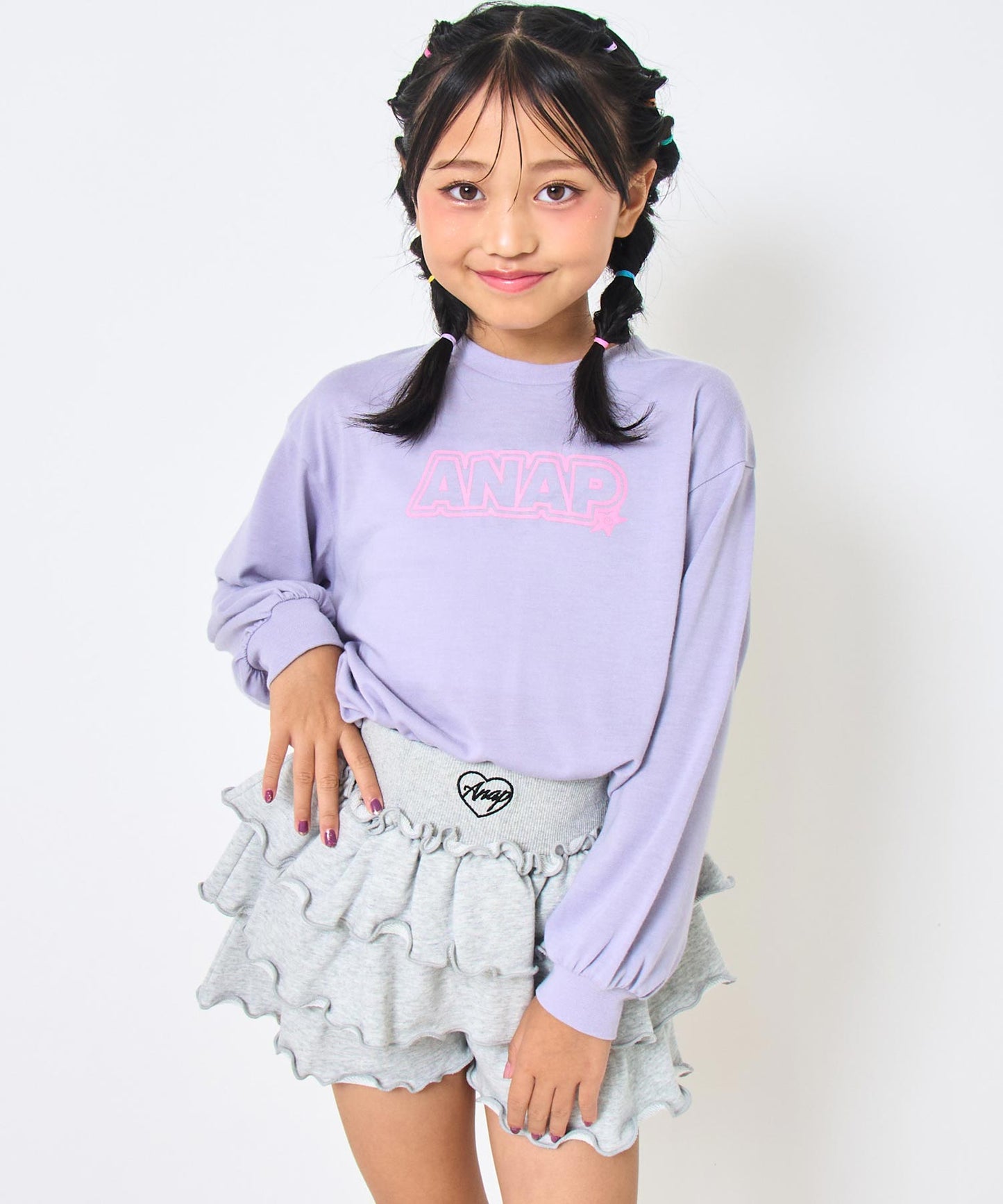 ラベンダー(120サイズ着用/身長:約128cm)