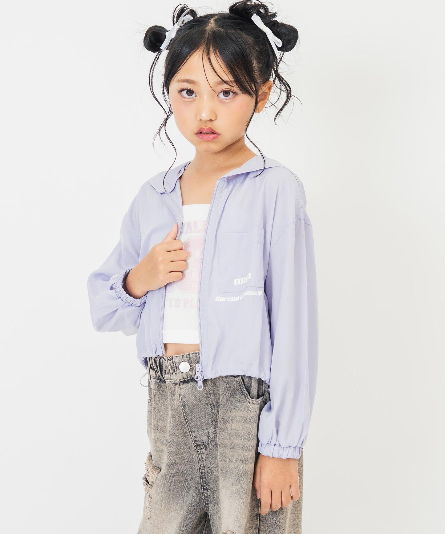 ラベンダー(120サイズ着用/身長:約128cm)