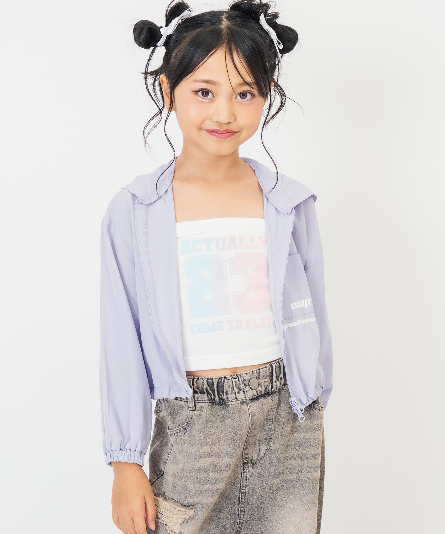 ラベンダー(120サイズ着用/身長:約128cm)