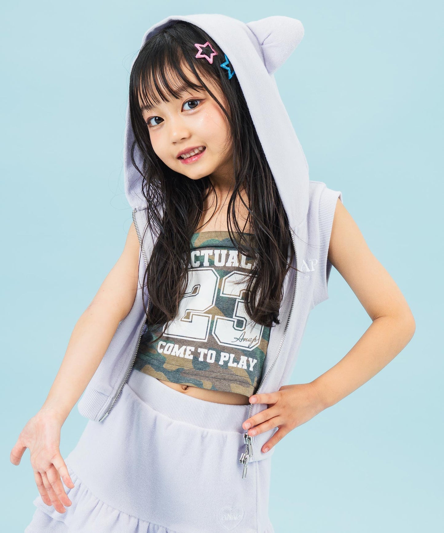 ラベンダー(110サイズ着用/身長:約106cm)