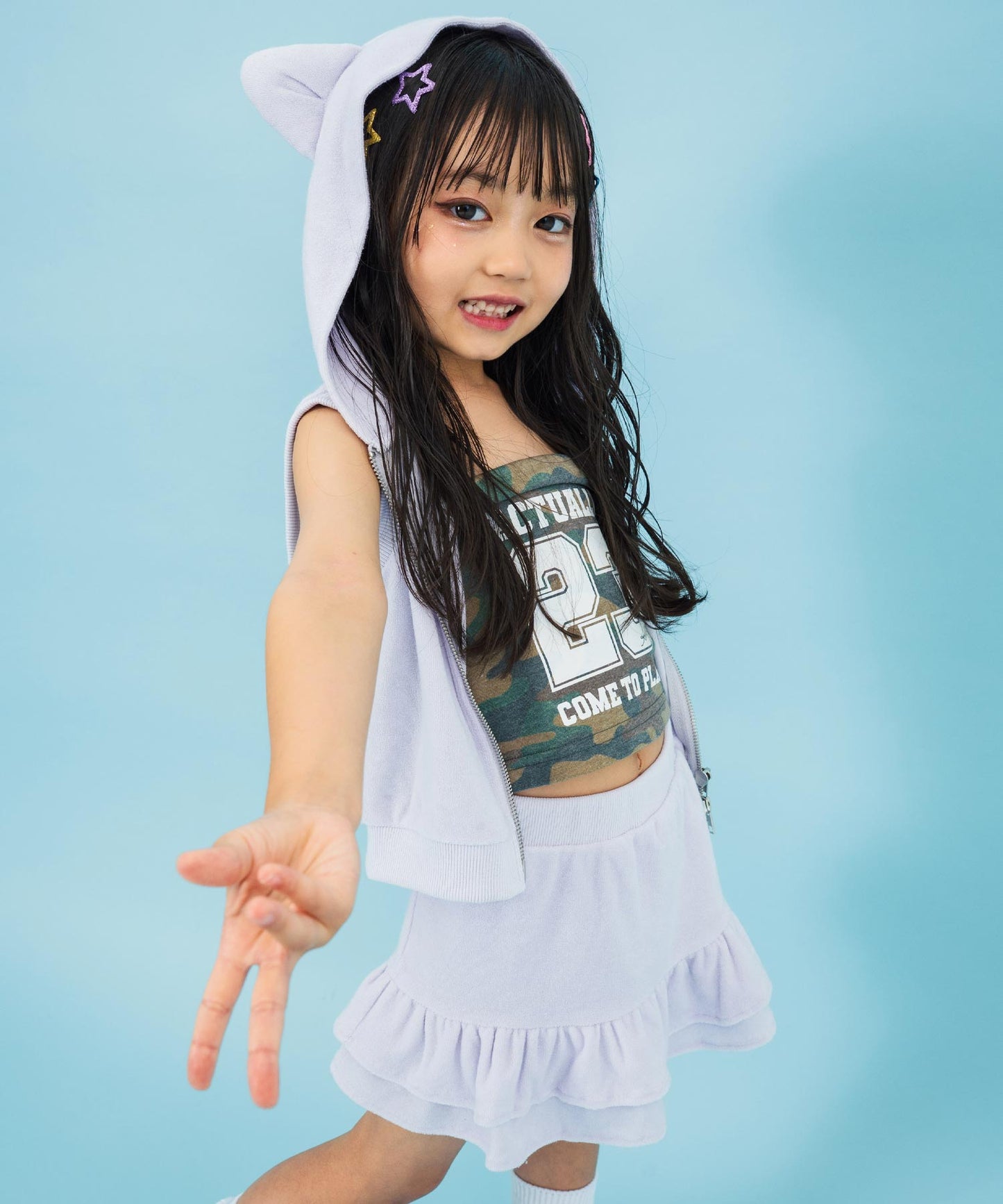 ラベンダー(110サイズ着用/身長:約106cm)