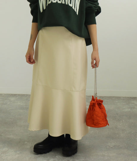 【低身長向けサイズ】フェイクレザー マーメイド スカート 83846