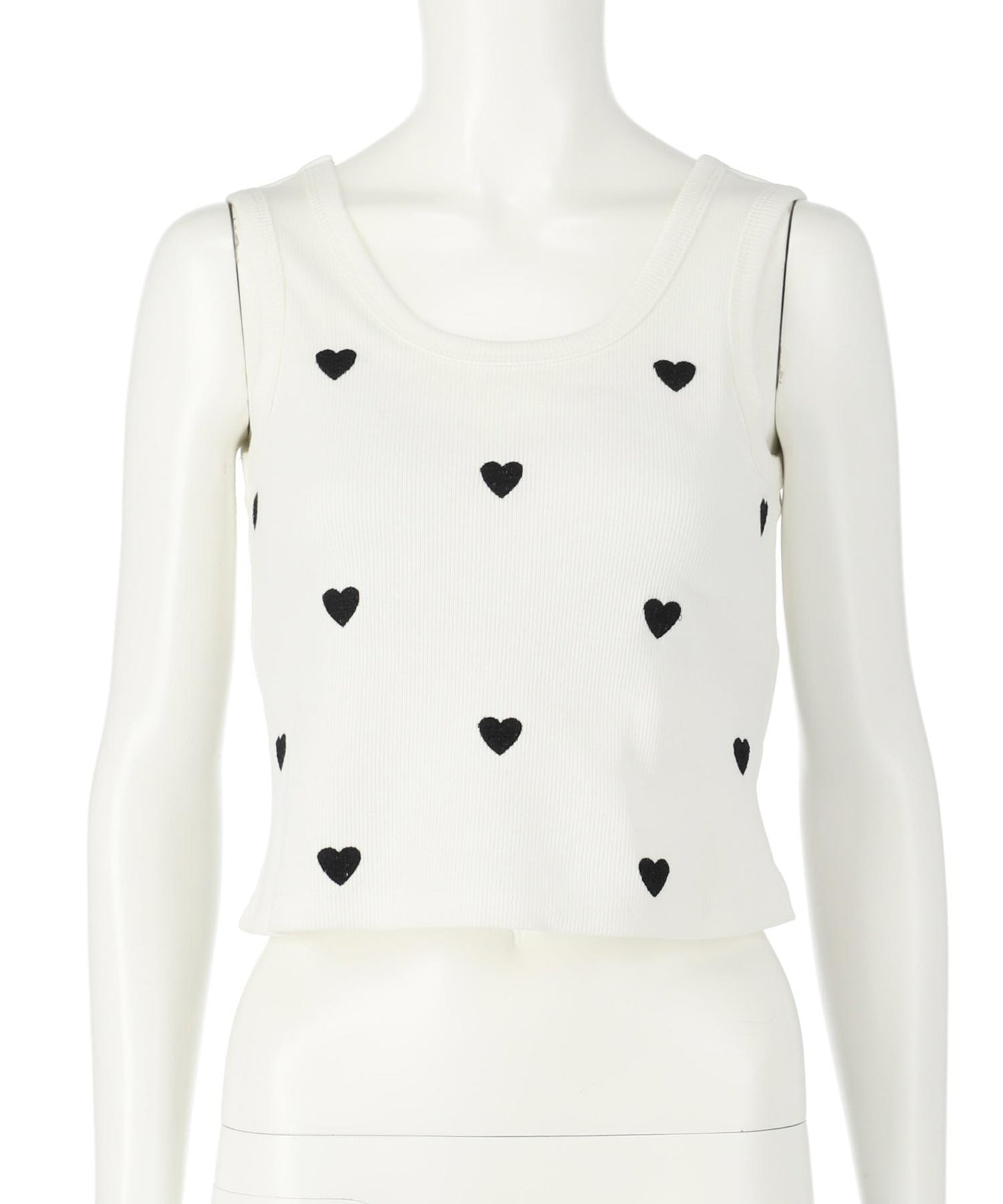 ハート 刺繡 リブ タンクトップ 793-9222