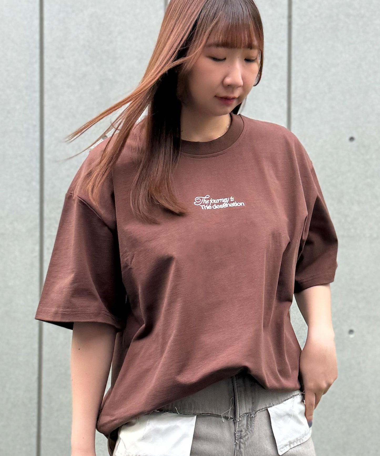 メッセージ ロゴ ビッグ Tシャツ 793-9236