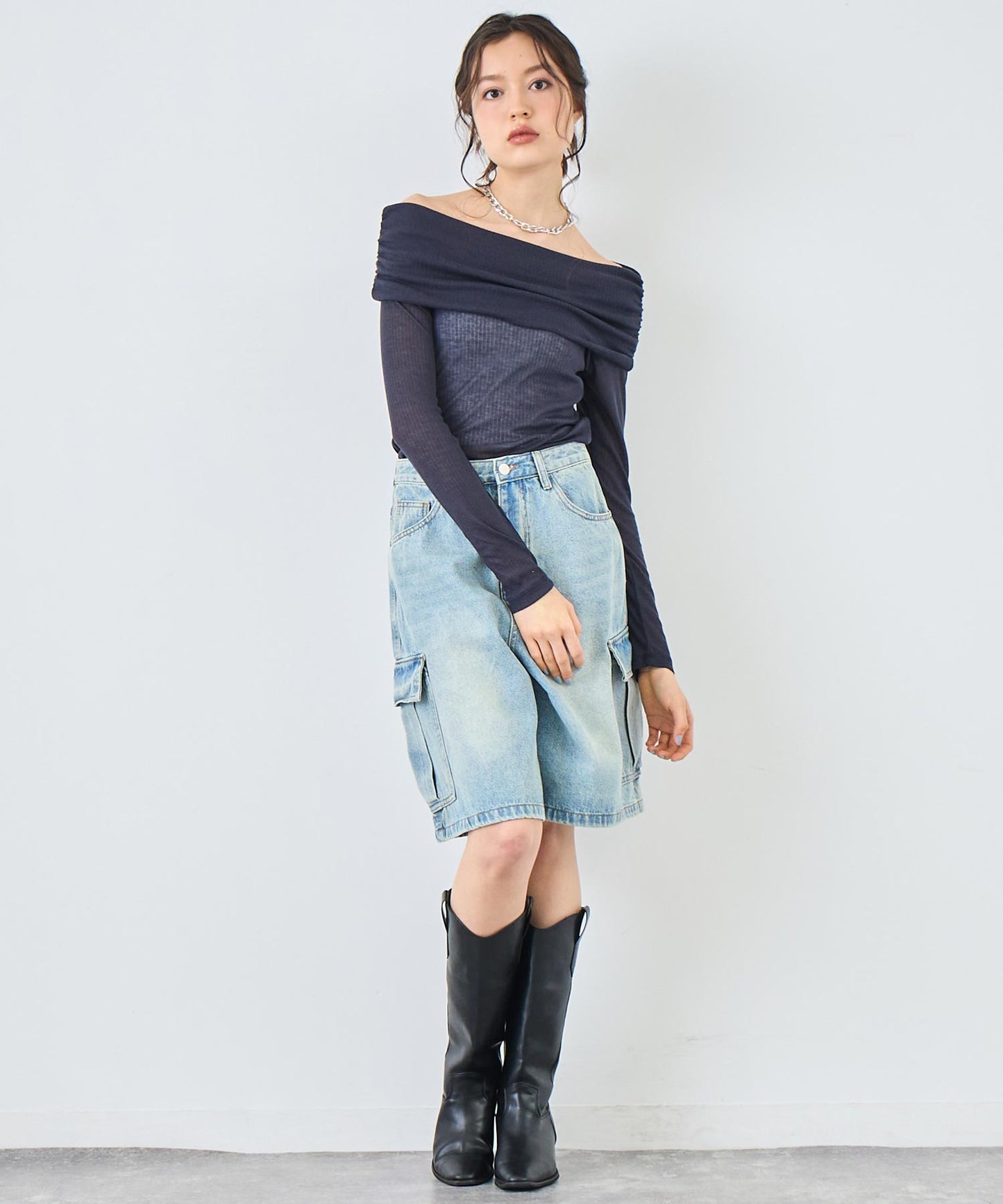 オフショルシアートップス 793-9237