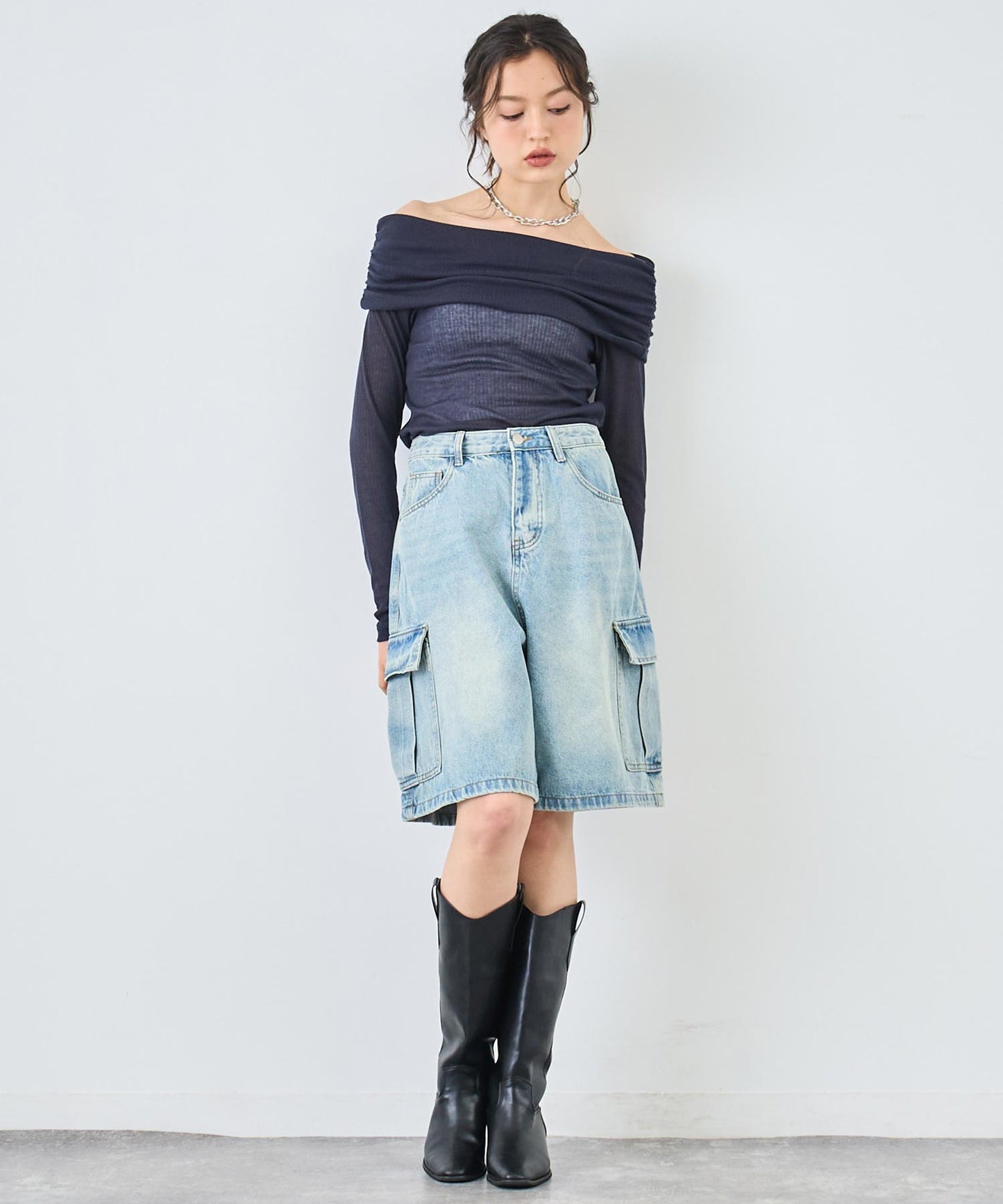 オフショルシアートップス 793-9237