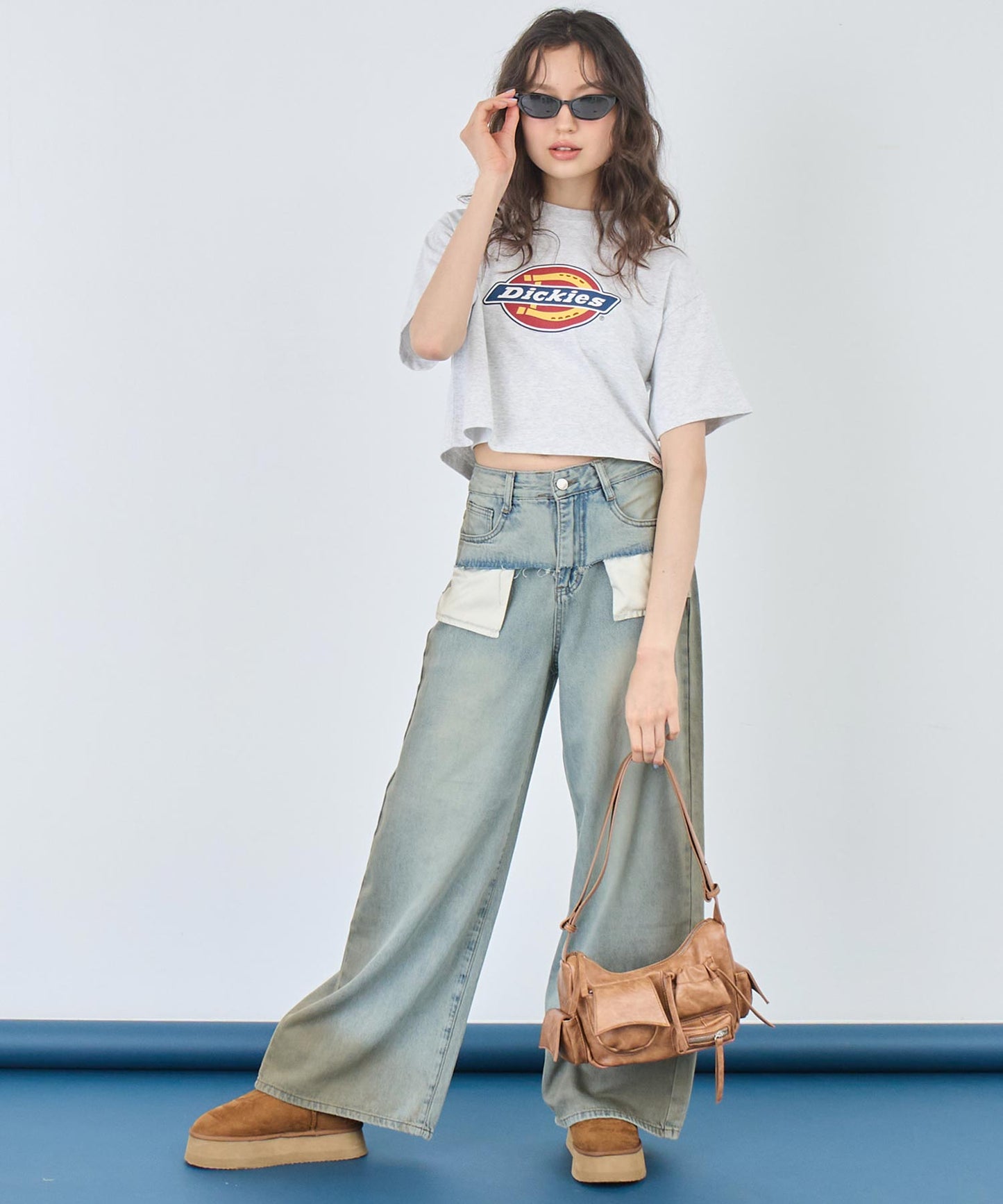 【Dickies】クロップド Tシャツ 793-9250