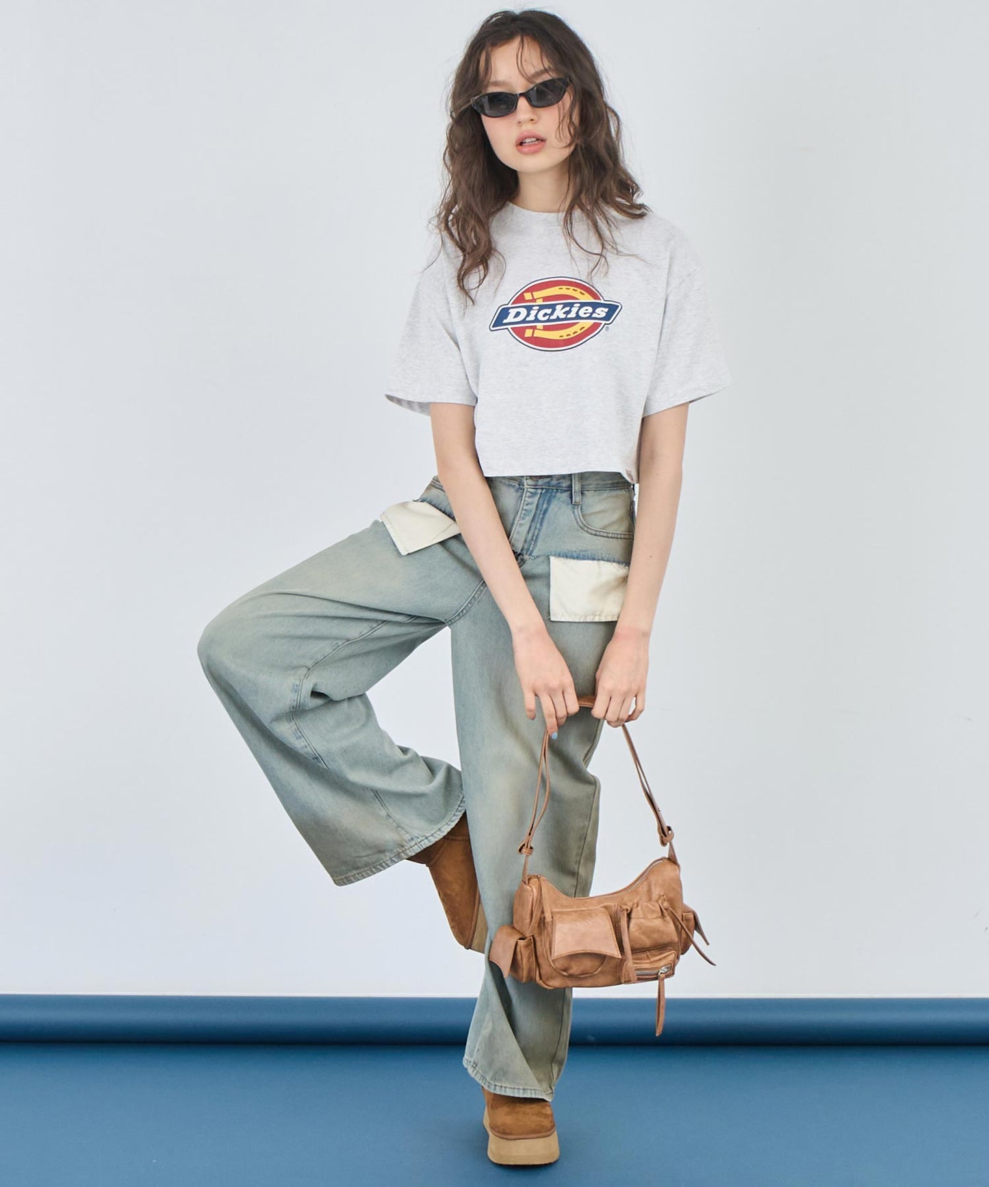 【Dickies】クロップド Tシャツ 793-9250