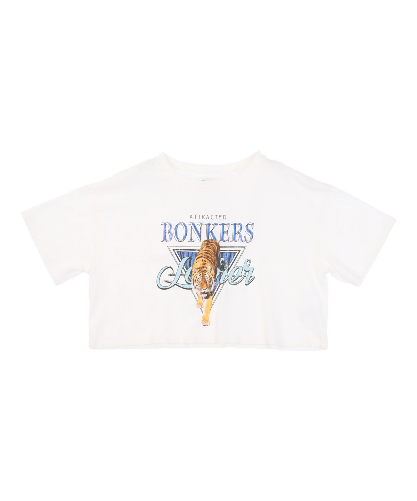 タイガー プリント ヴィンテージ風 クロップド Tシャツ 793-9340
