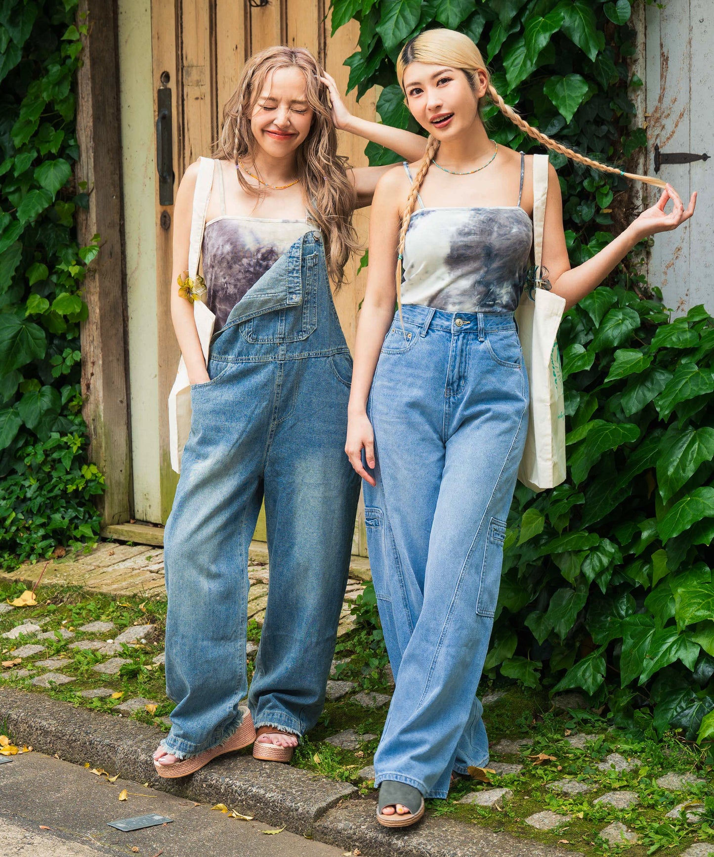 カットオフ デニム サロペット 817-6859