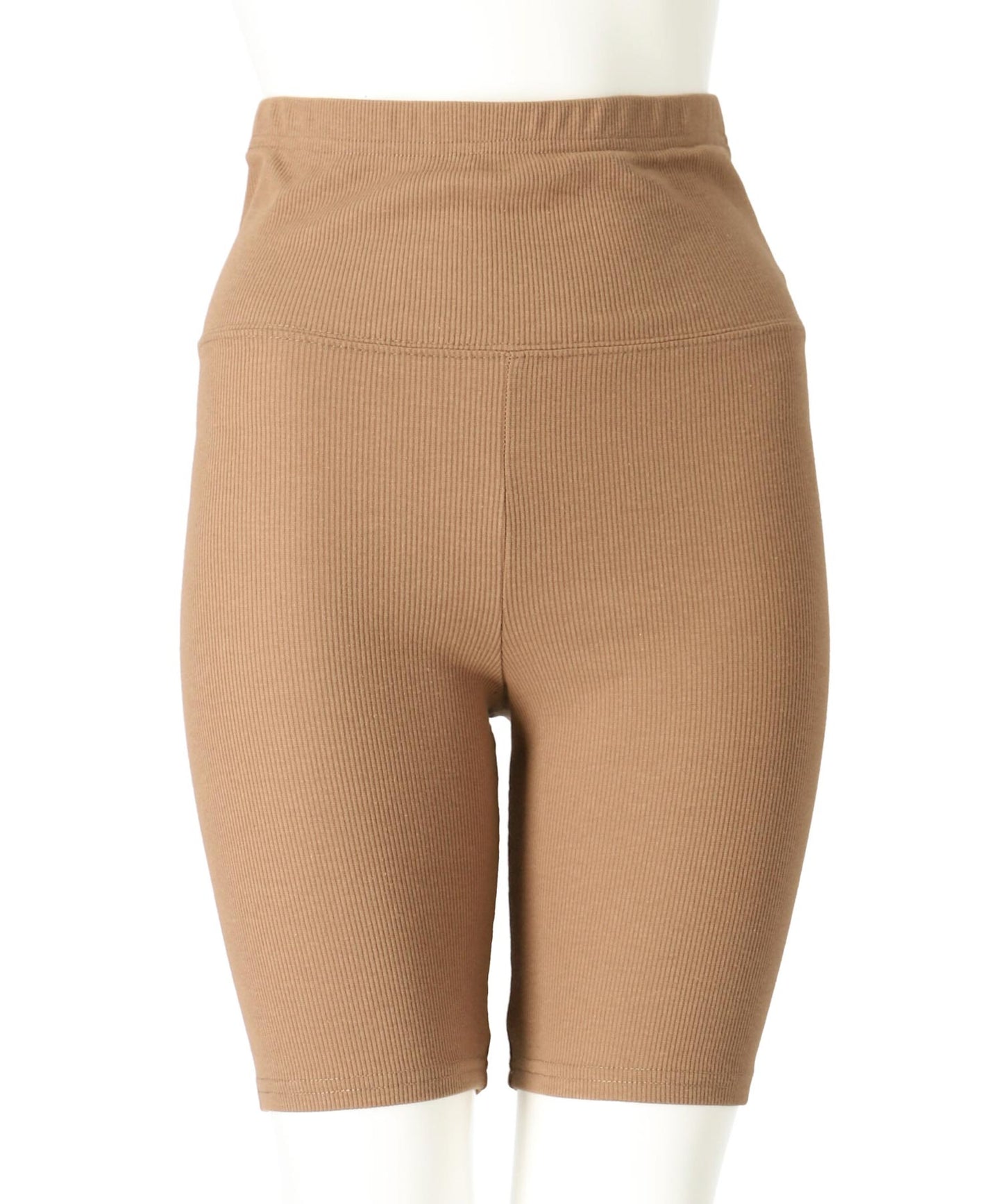 ハイウエスト リブ バイカー ハーフ レギンス 852-5958