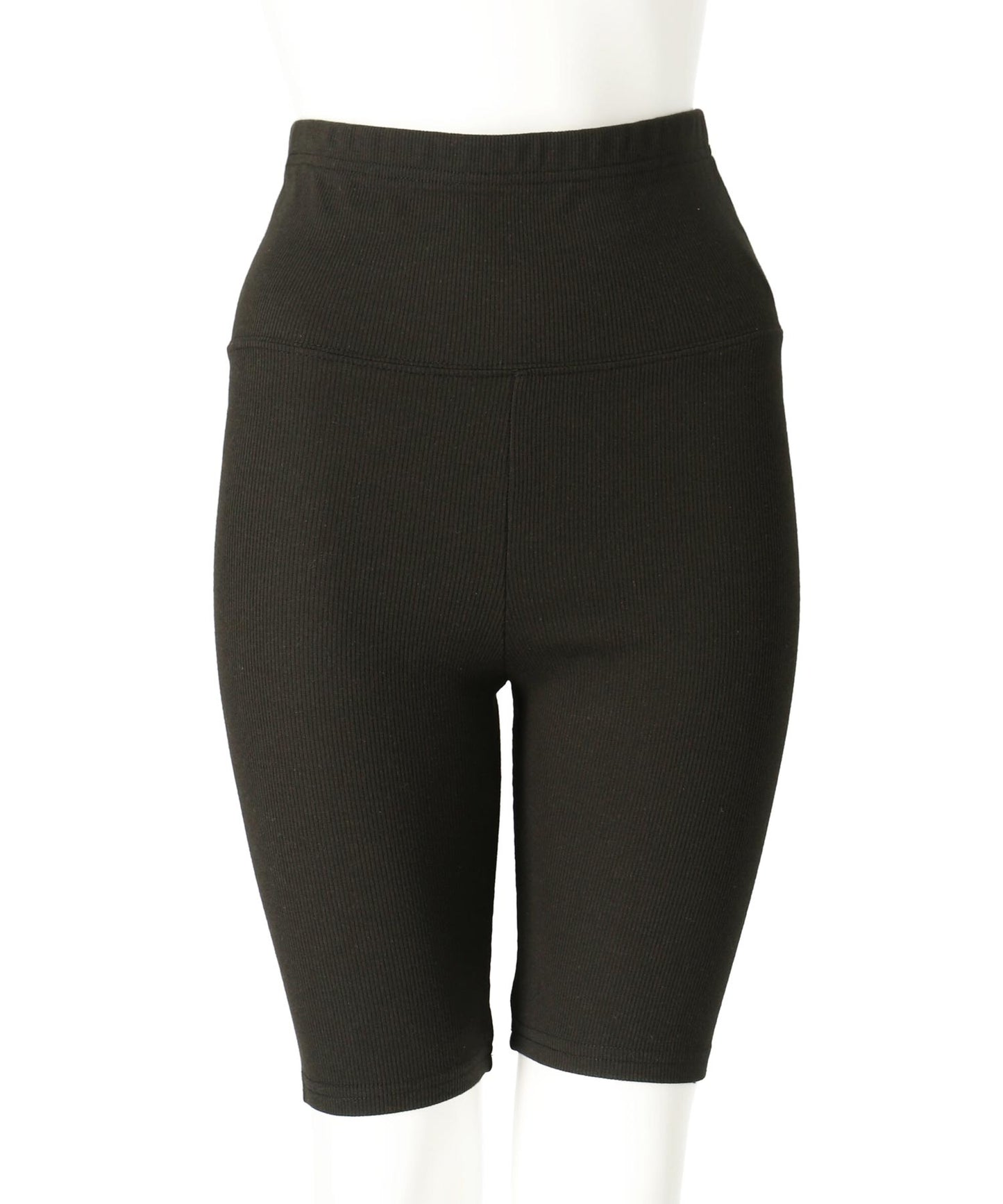 ハイウエスト リブ バイカー ハーフ レギンス 852-5958