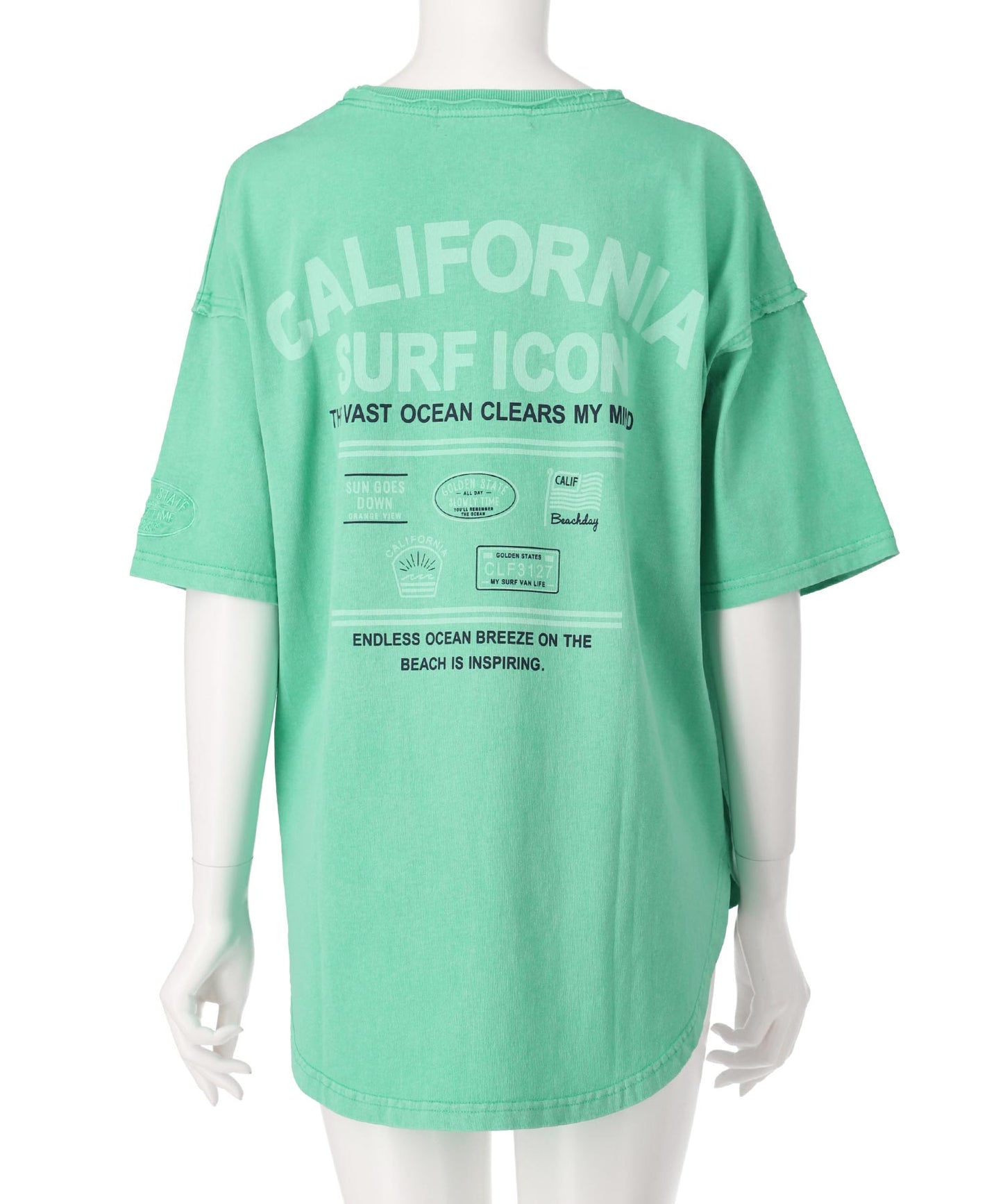ピグメント加工 カットオフ CALIFORNIA ロゴ Tシャツ 853-5929