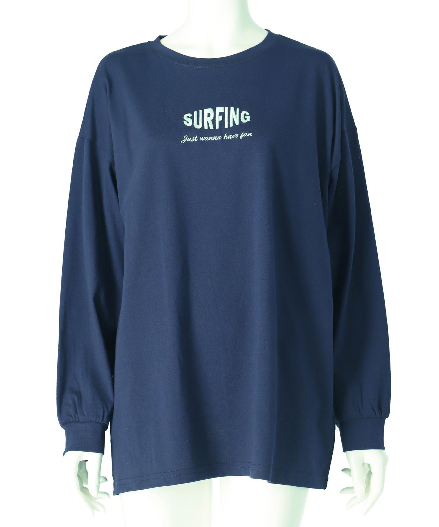 パームツリー サーフプリント ビッグ ロングスリーブ Tシャツ 853-5949