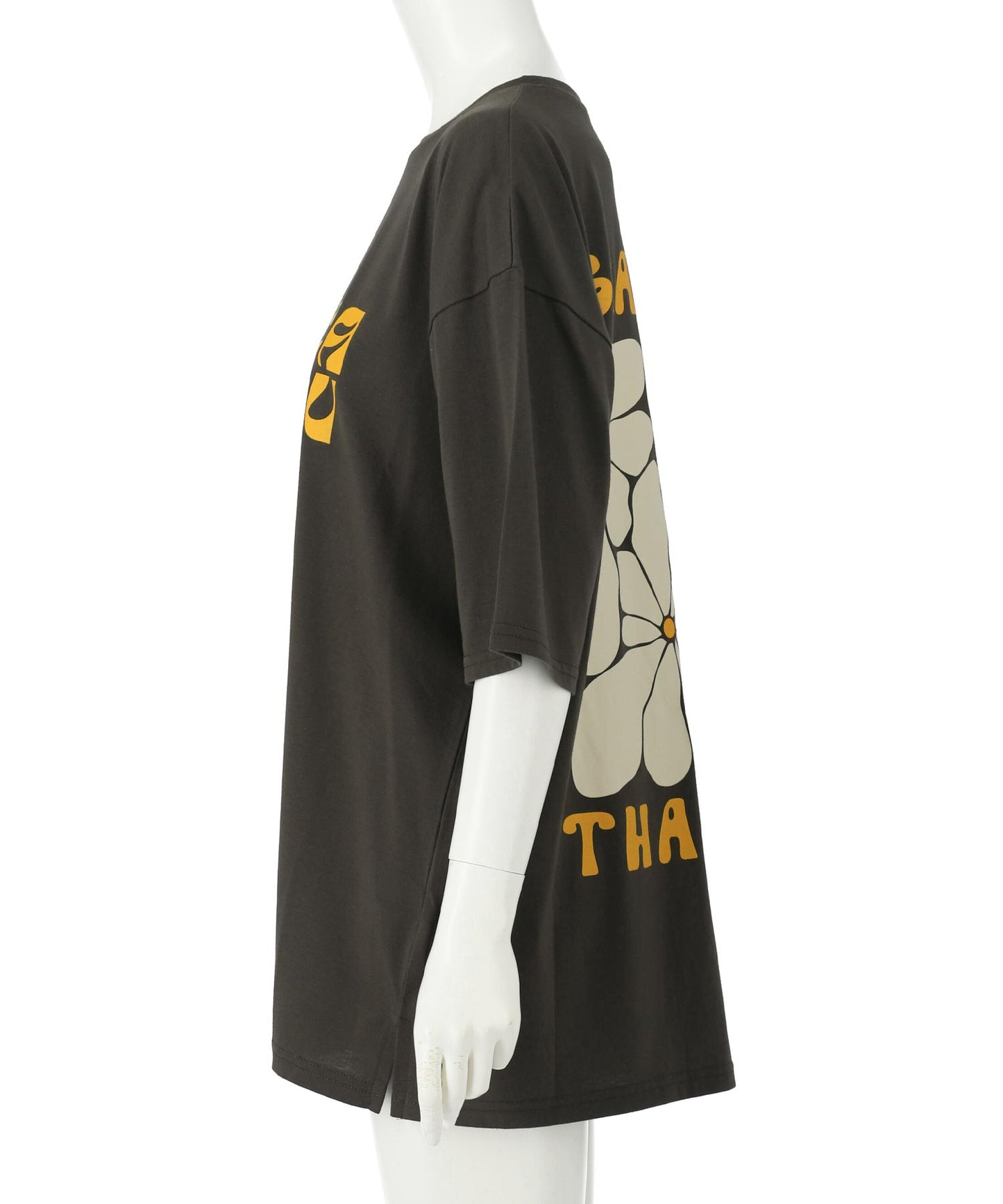 ヴィンテージ風 フラワー プリント ビッグ Tシャツ 853-5954