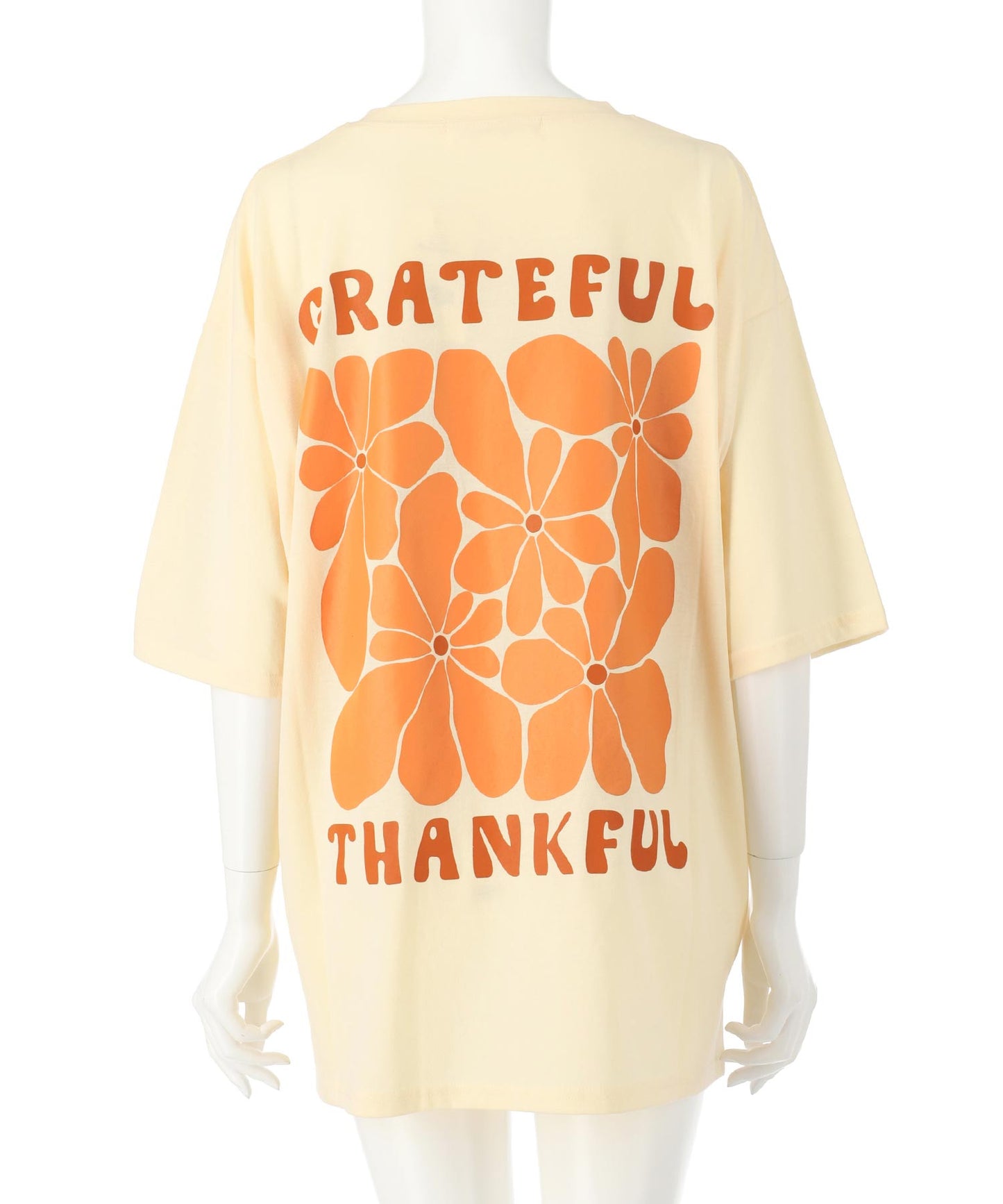 ヴィンテージ風 フラワー プリント ビッグ Tシャツ 853-5954