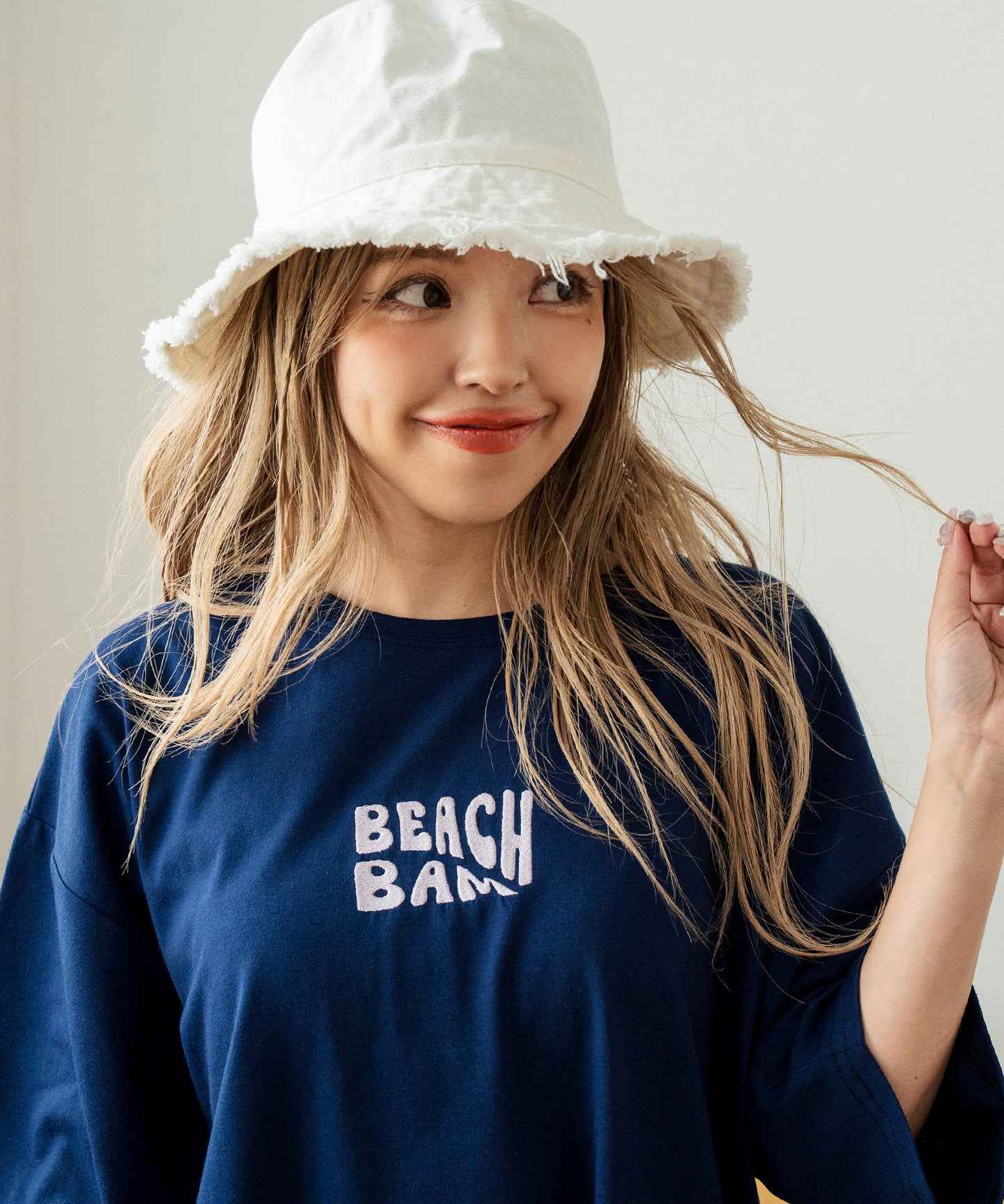 SEA モチーフ プリント ビッグ Tシャツ 853-5955