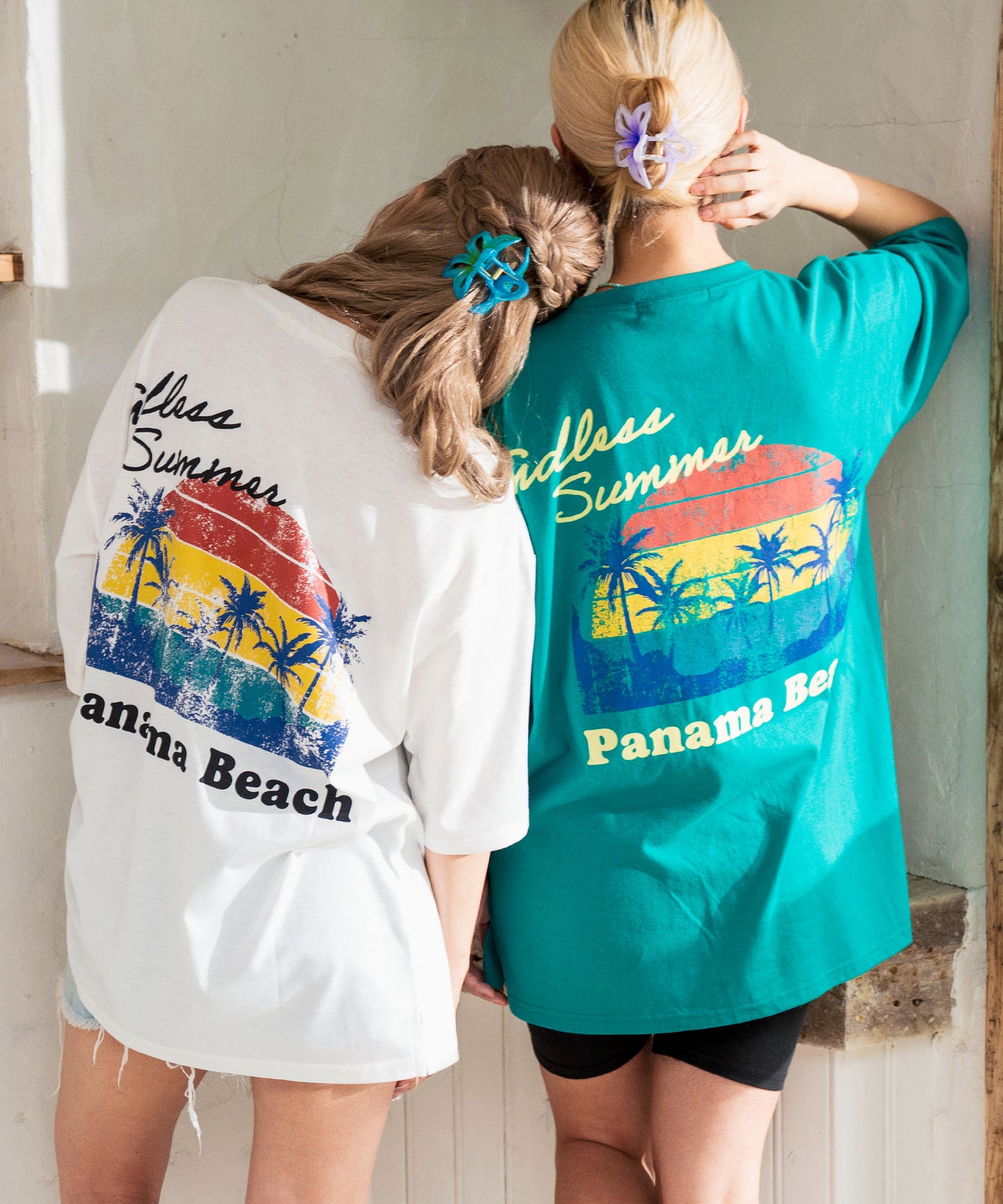ビーチ グラフィック プリント ポケット ビッグ Tシャツ 853-5956