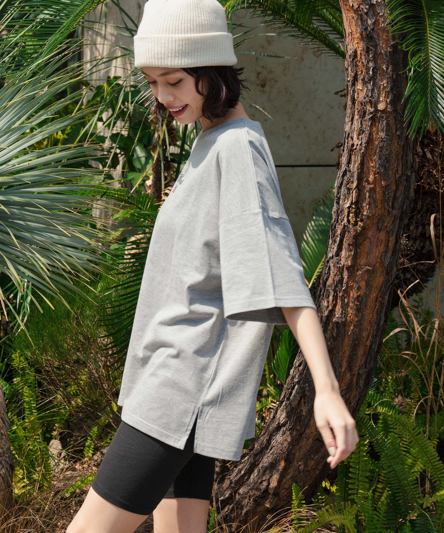 国旗 ロゴ ワンポイント 刺繍 ビッグ Tシャツ 853-5979