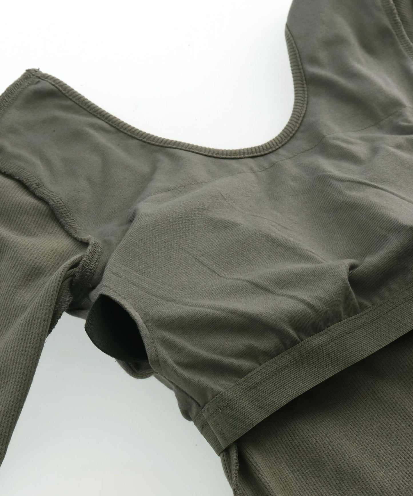 バックオープン テレコ リブ カップ付き 半袖 Tシャツ 853-6018