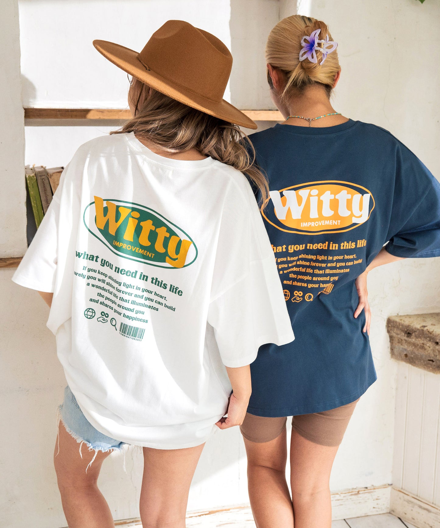 ヴィンテージ ライク ロゴ バック プリント オーバーサイズ 半袖 Tシャツ 853-6025