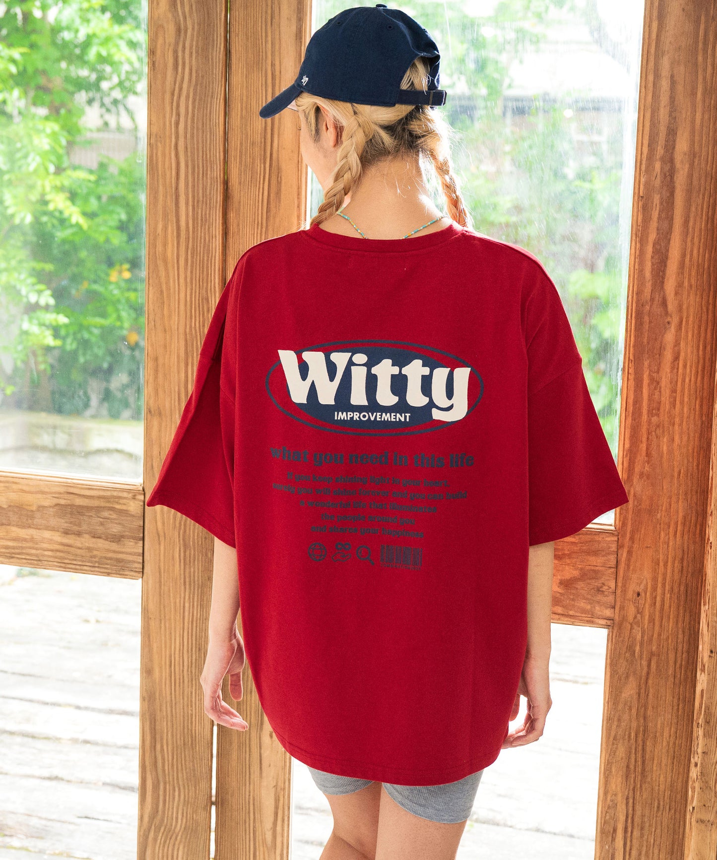 ヴィンテージ ライク ロゴ バック プリント オーバーサイズ 半袖 Tシャツ 853-6025