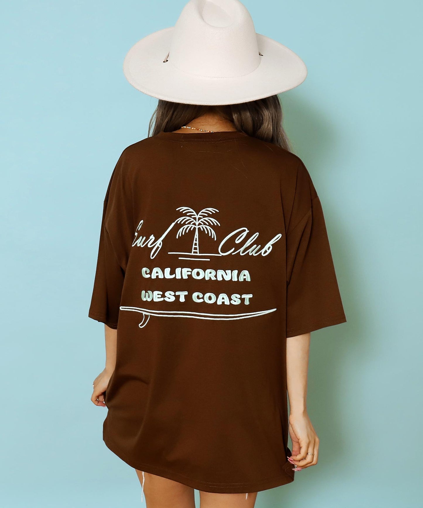 サーフ プレート メッセージ カラー ロゴ 刺繍 Tシャツ 853-6026