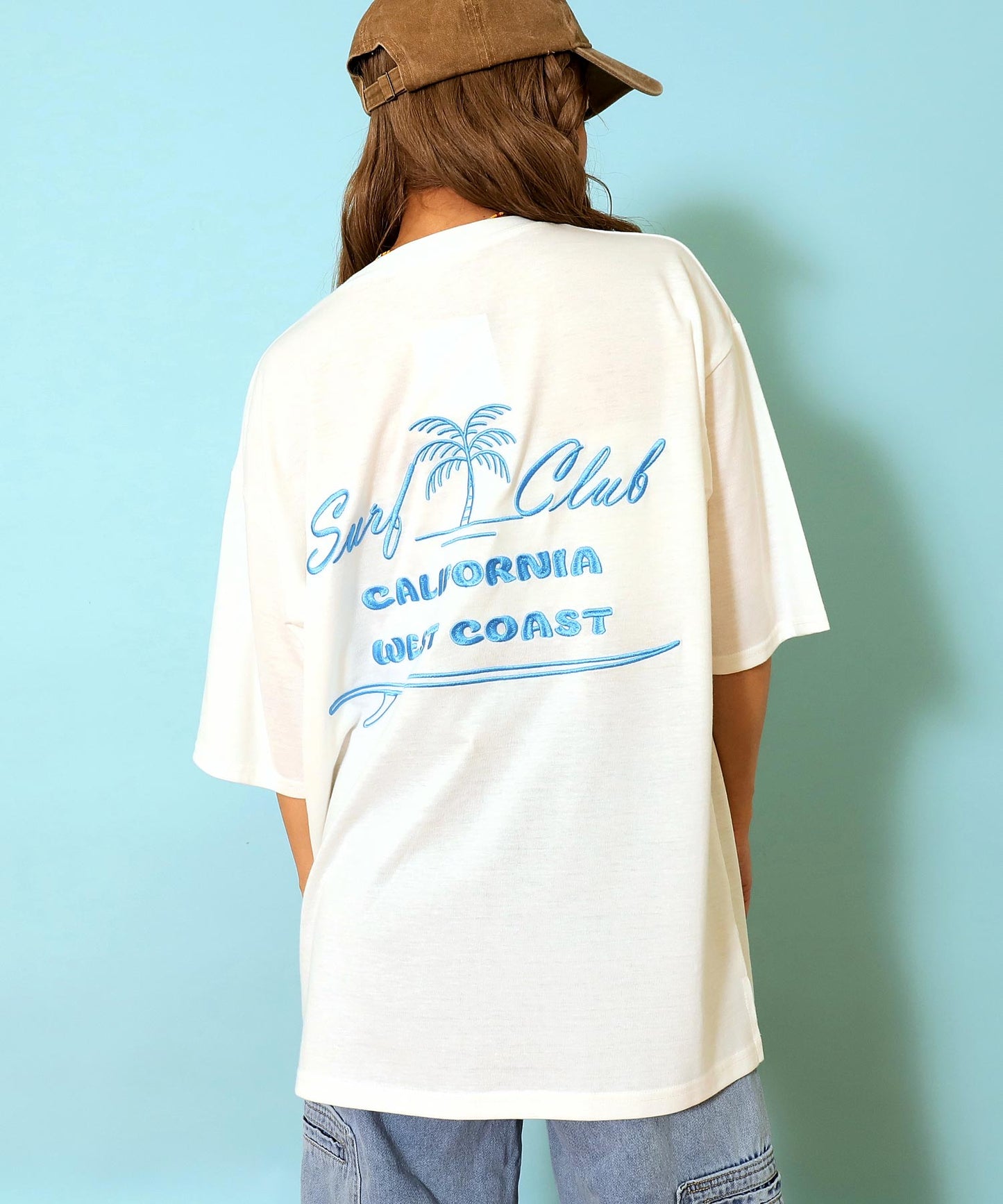 サーフ プレート メッセージ カラー ロゴ 刺繍 Tシャツ 853-6026