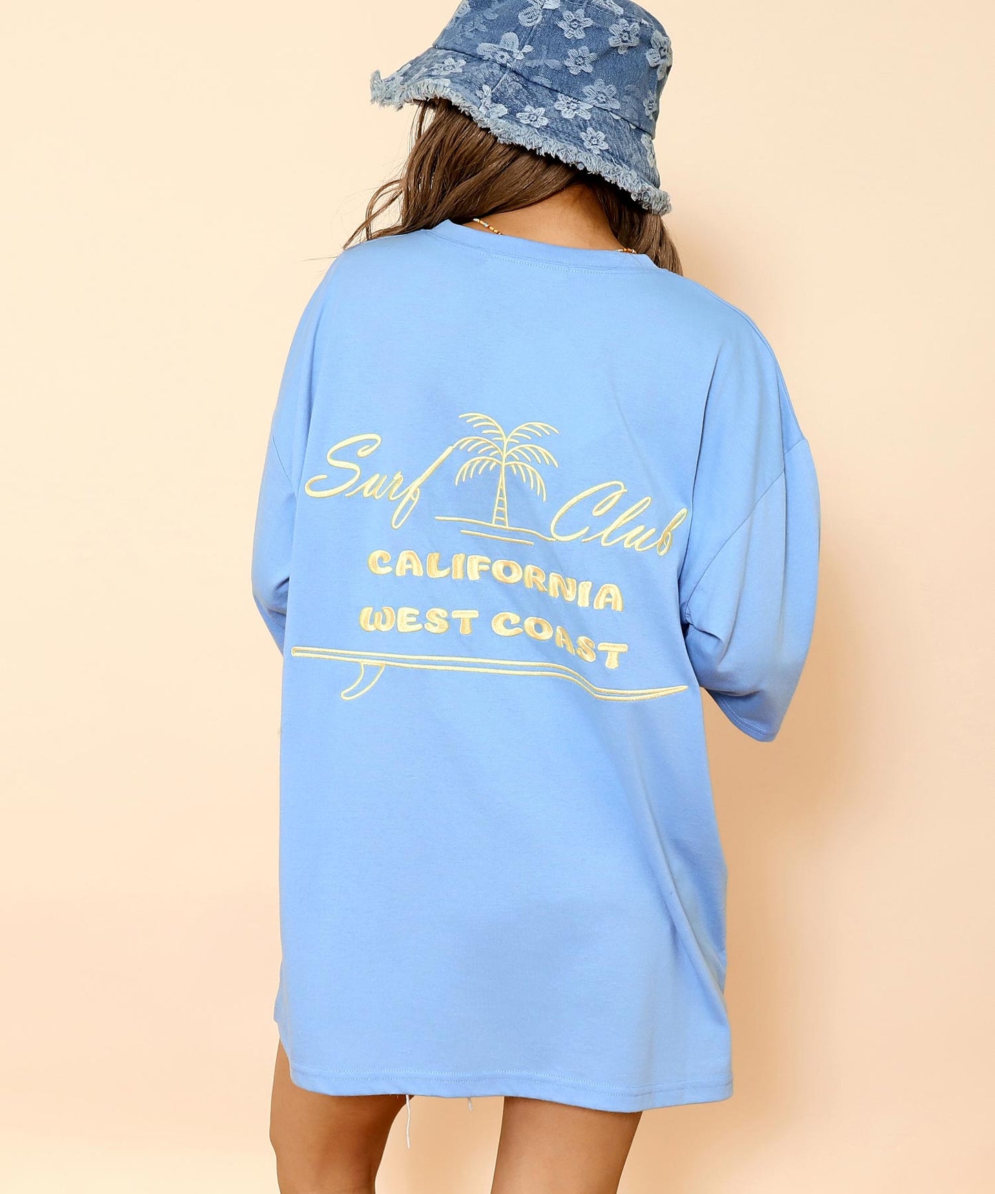 サーフ プレート メッセージ カラー ロゴ 刺繍 Tシャツ 853-6026