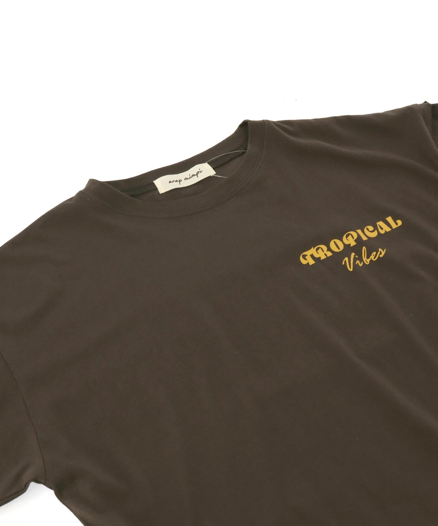 カラー パームツリー プリント オーバーサイズ Tシャツ 853-6027