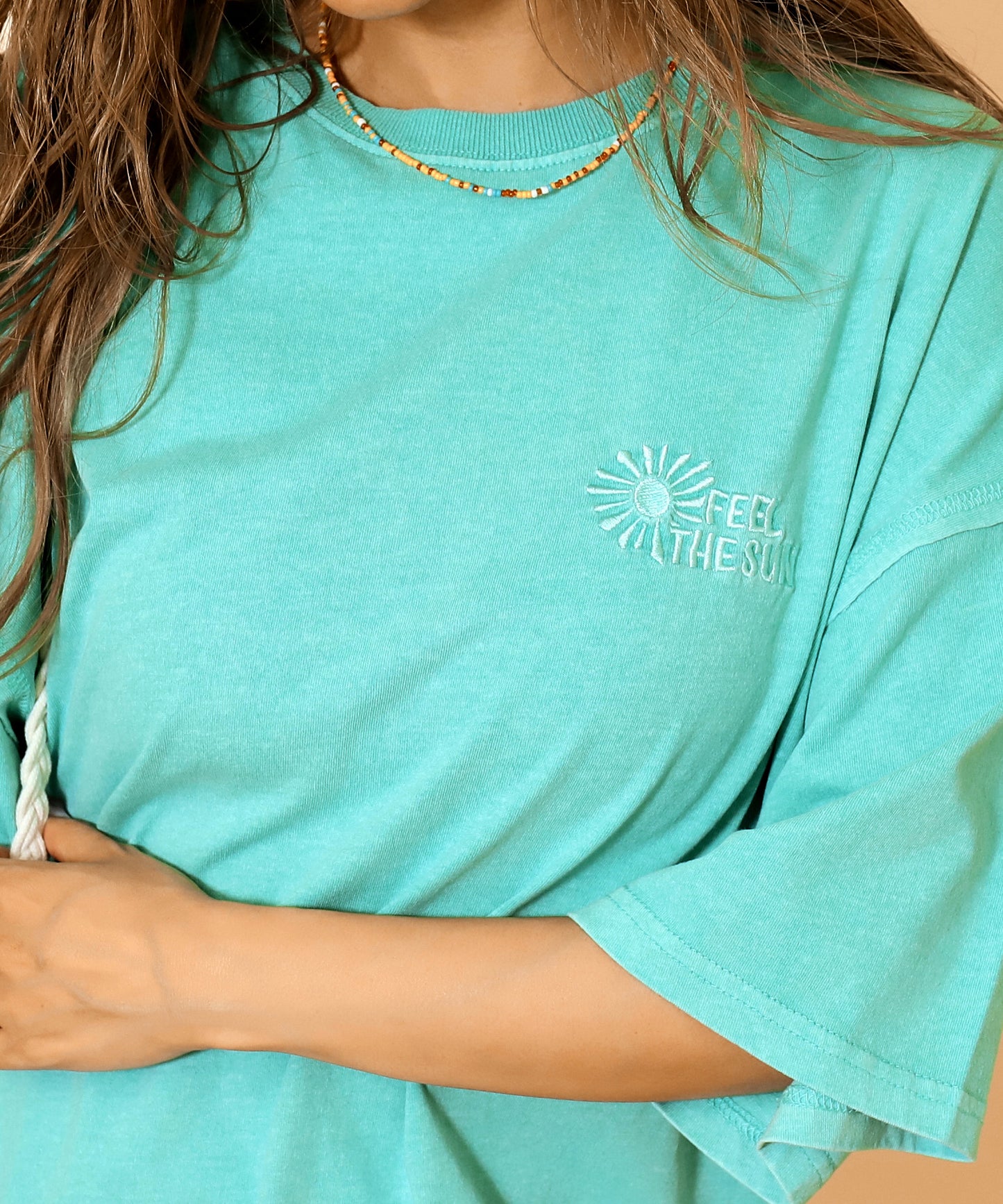 ピグメント 加工 刺繍 カット オフ Tシャツ 853-6042
