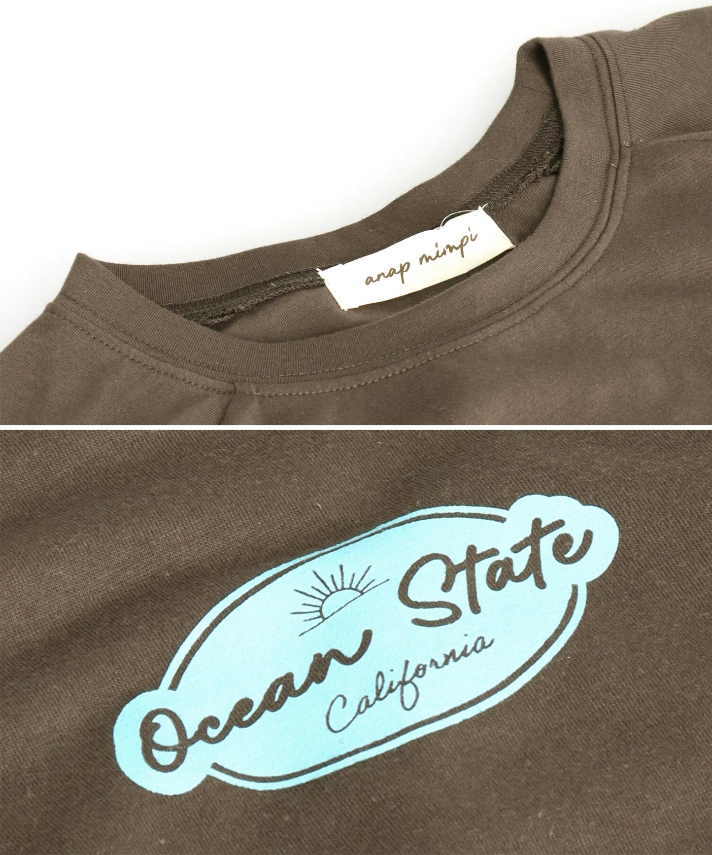 ラグラン サークル ロゴ ビッグ マキシ 5分袖 Tシャツワンピース 857-5952