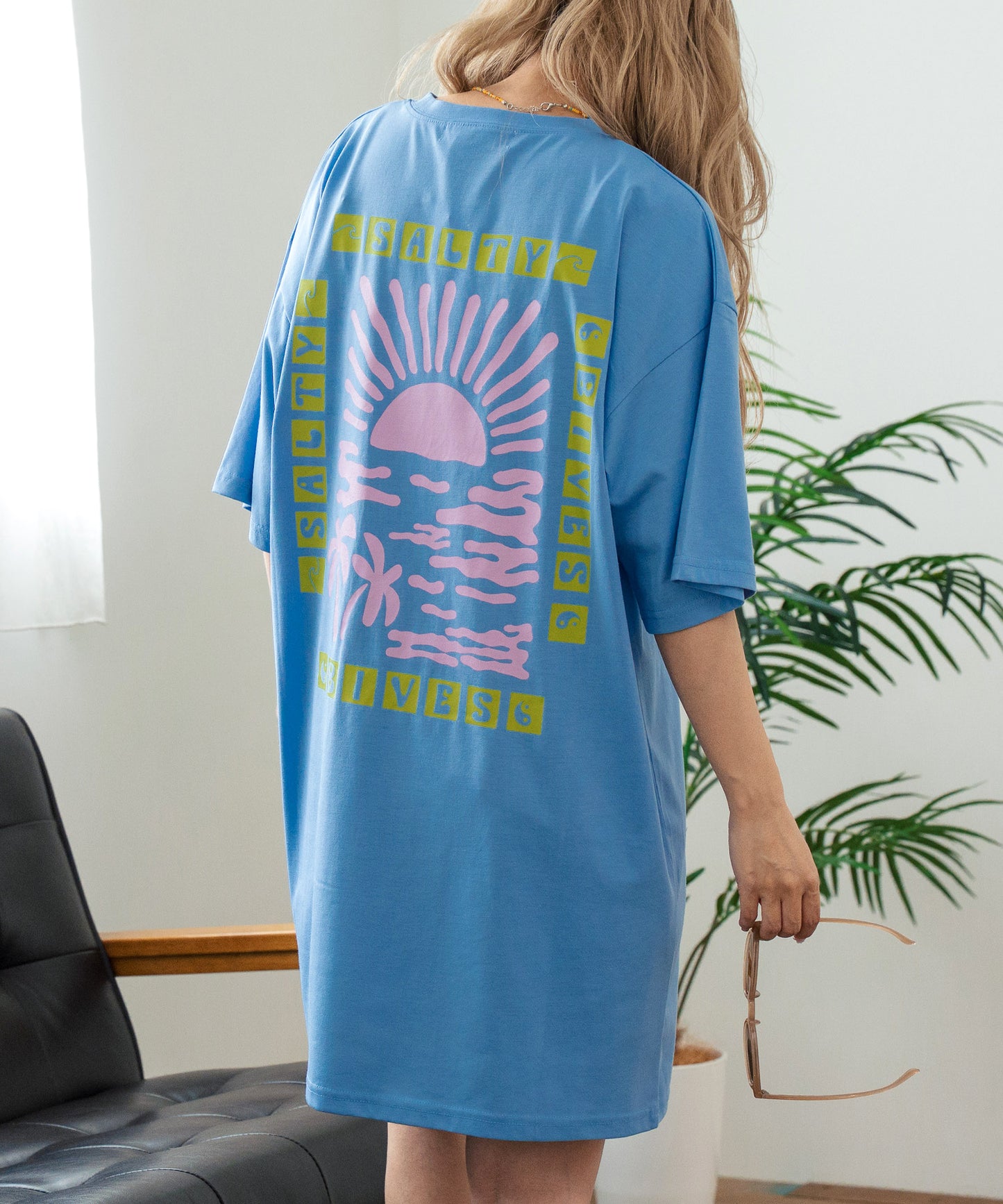 SUN & SEA サーフ プリント ビッグ Tシャツ ワンピース 857-5969