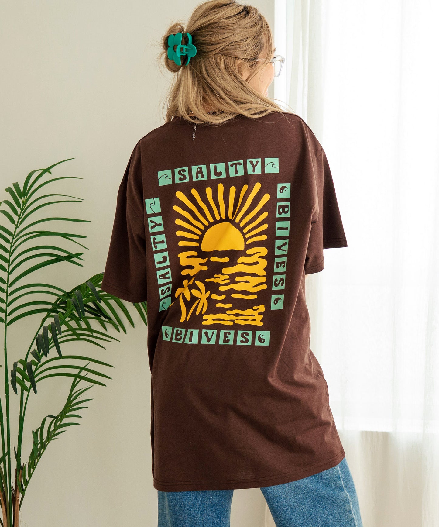 SUN & SEA サーフ プリント ビッグ Tシャツ ワンピース 857-5969