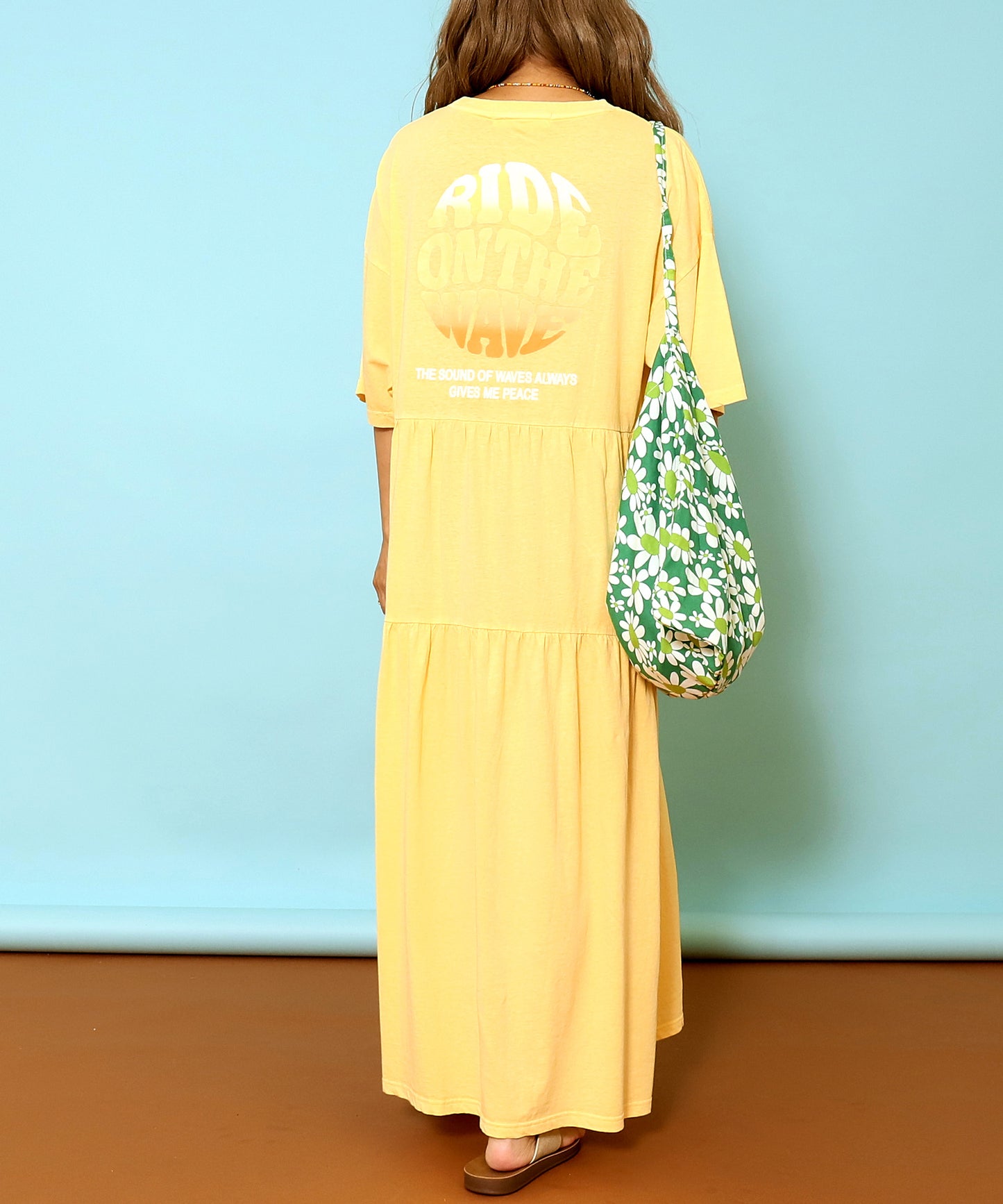 ピグメント 加工 ティアード ロング ワンピース 857-6043
