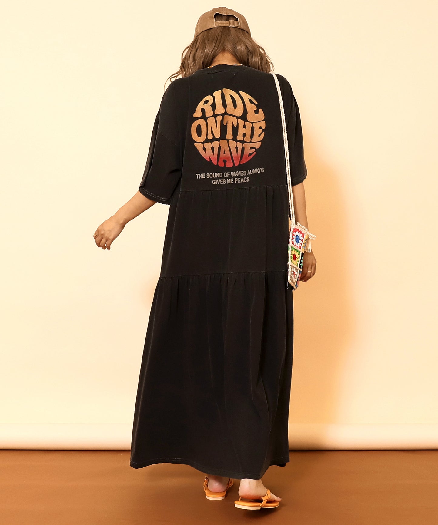 ピグメント 加工 ティアード ロング ワンピース 857-6043