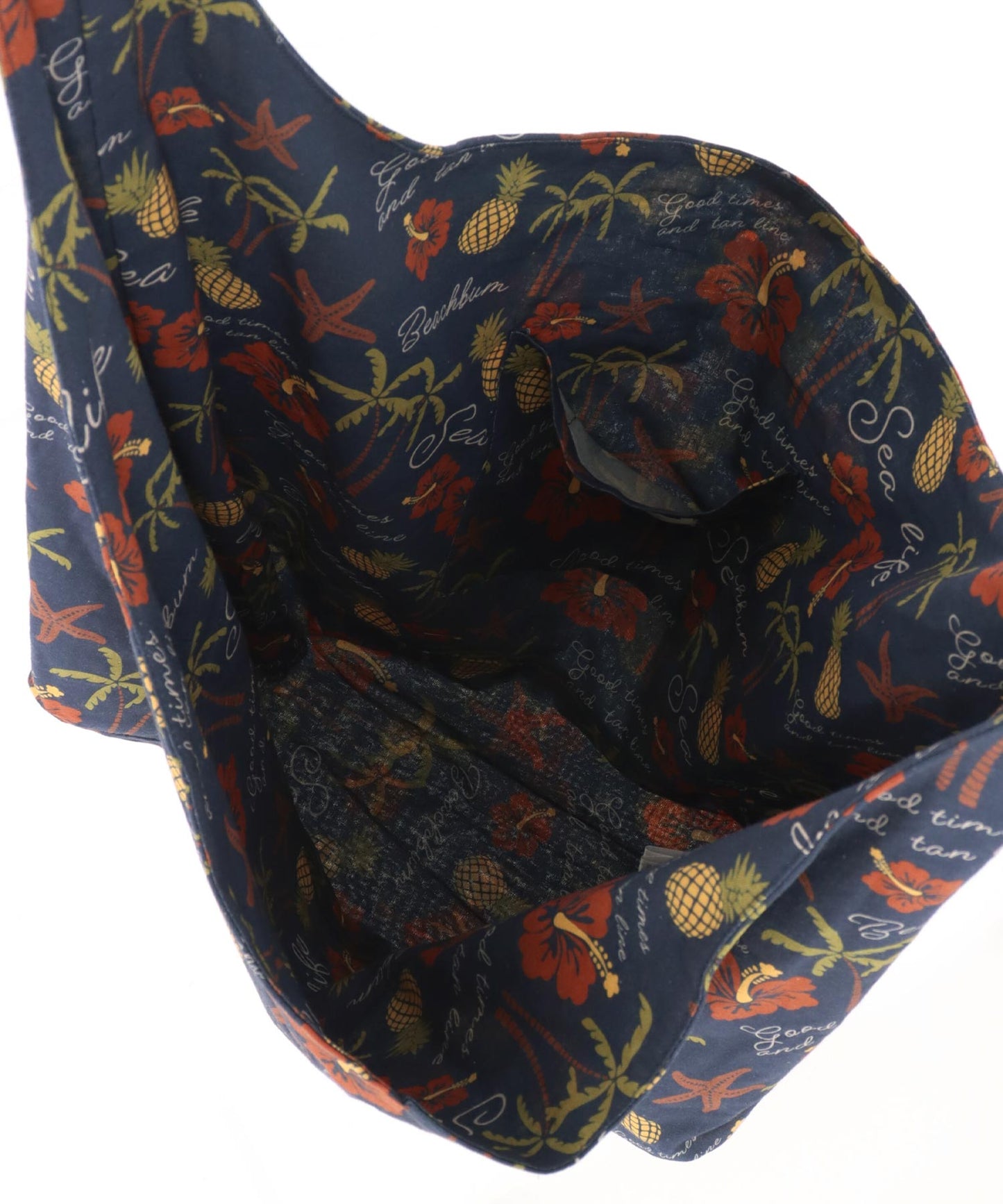 リネンライク アロハ柄 2WAY ショルダー バック 859-6035