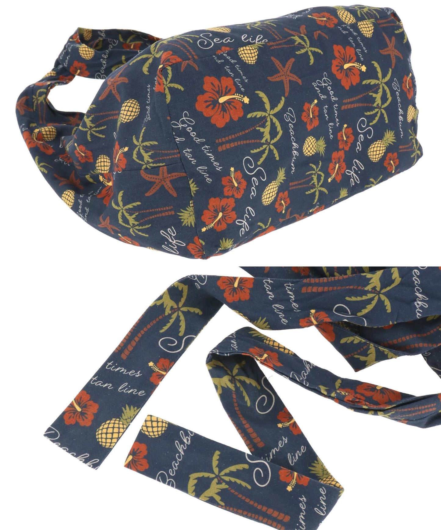 リネンライク アロハ柄 2WAY ショルダー バック 859-6035