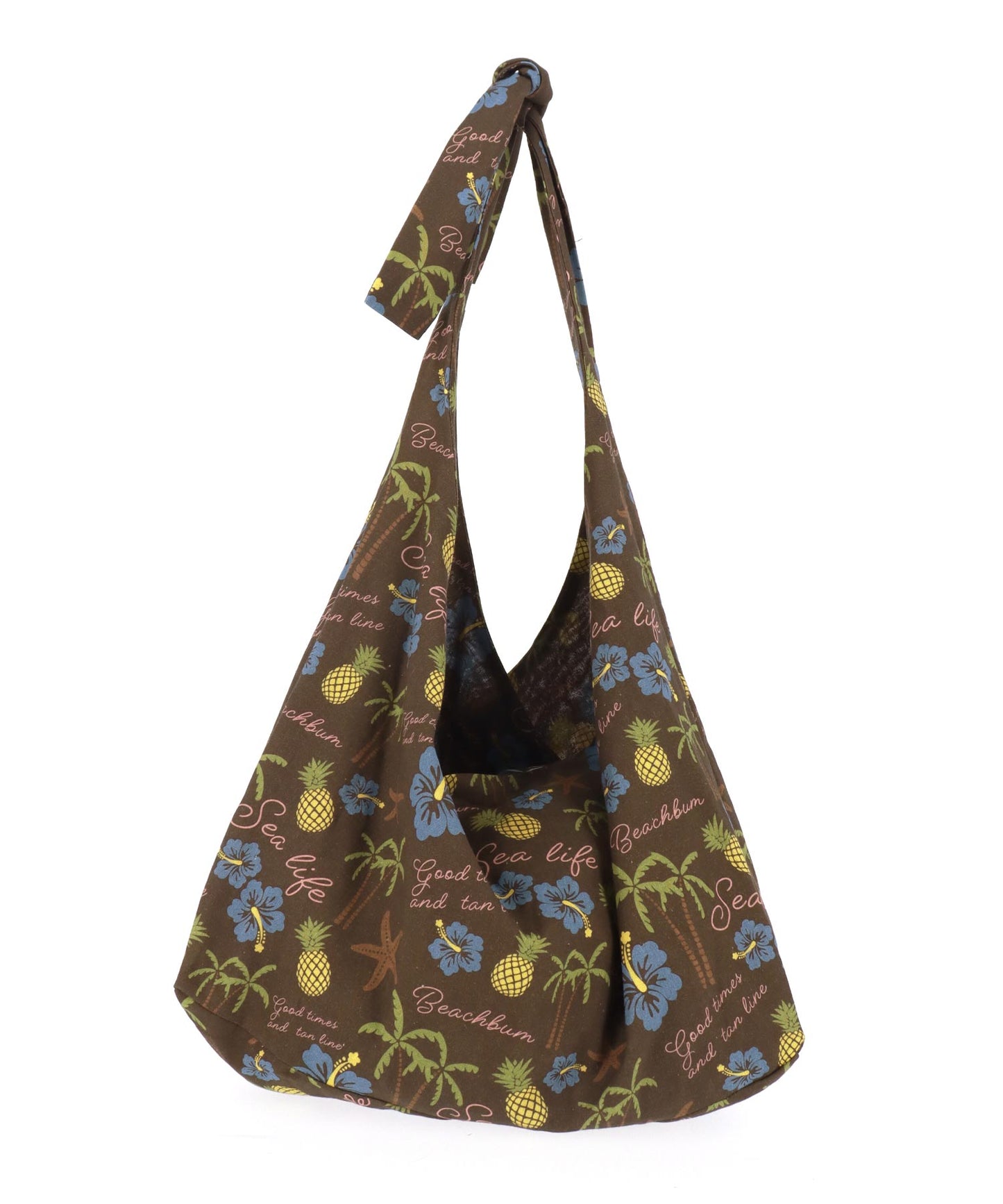 リネンライク アロハ柄 2WAY ショルダー バック 859-6035