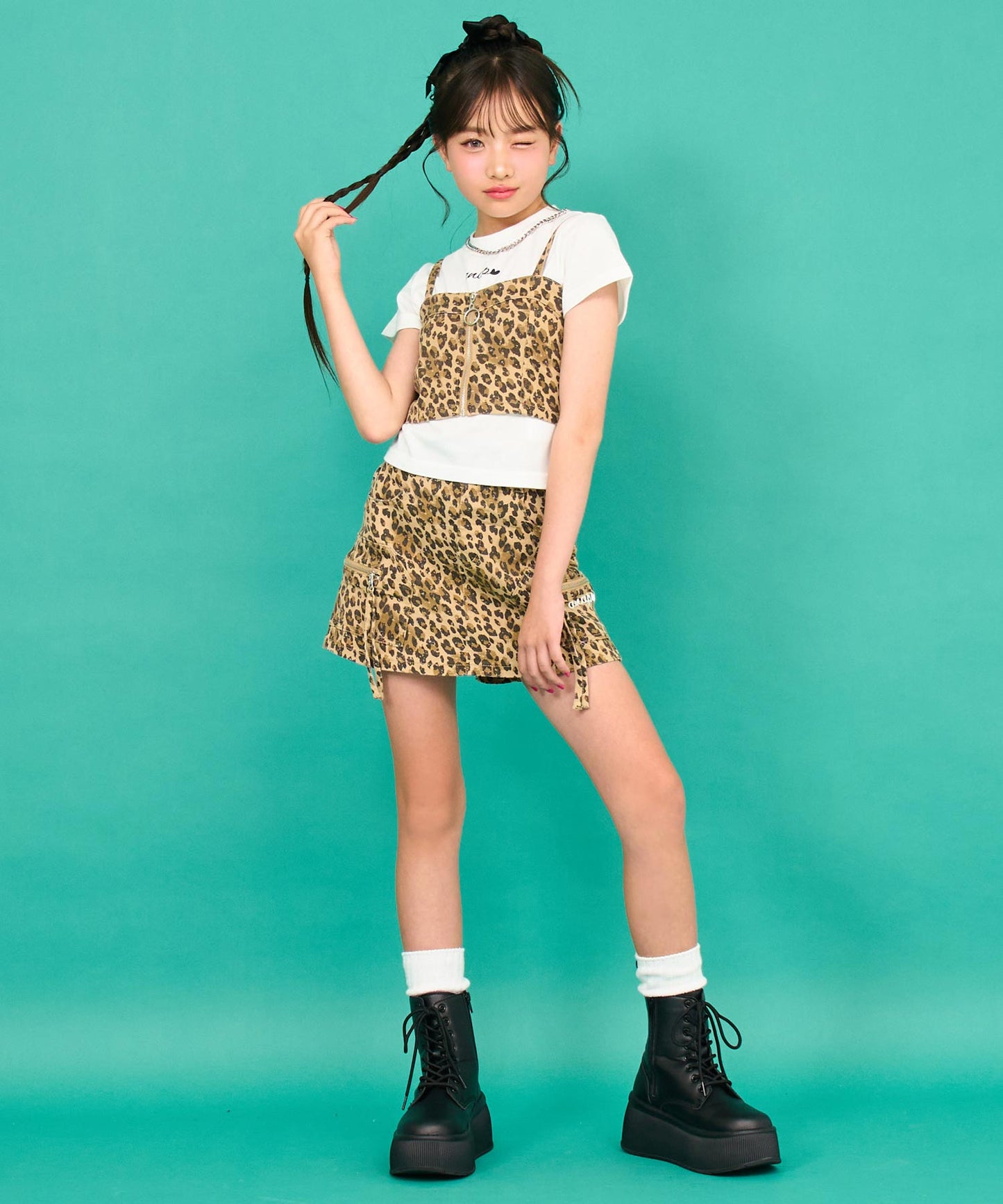 ベージュ/143cm(XSサイズ着用)
