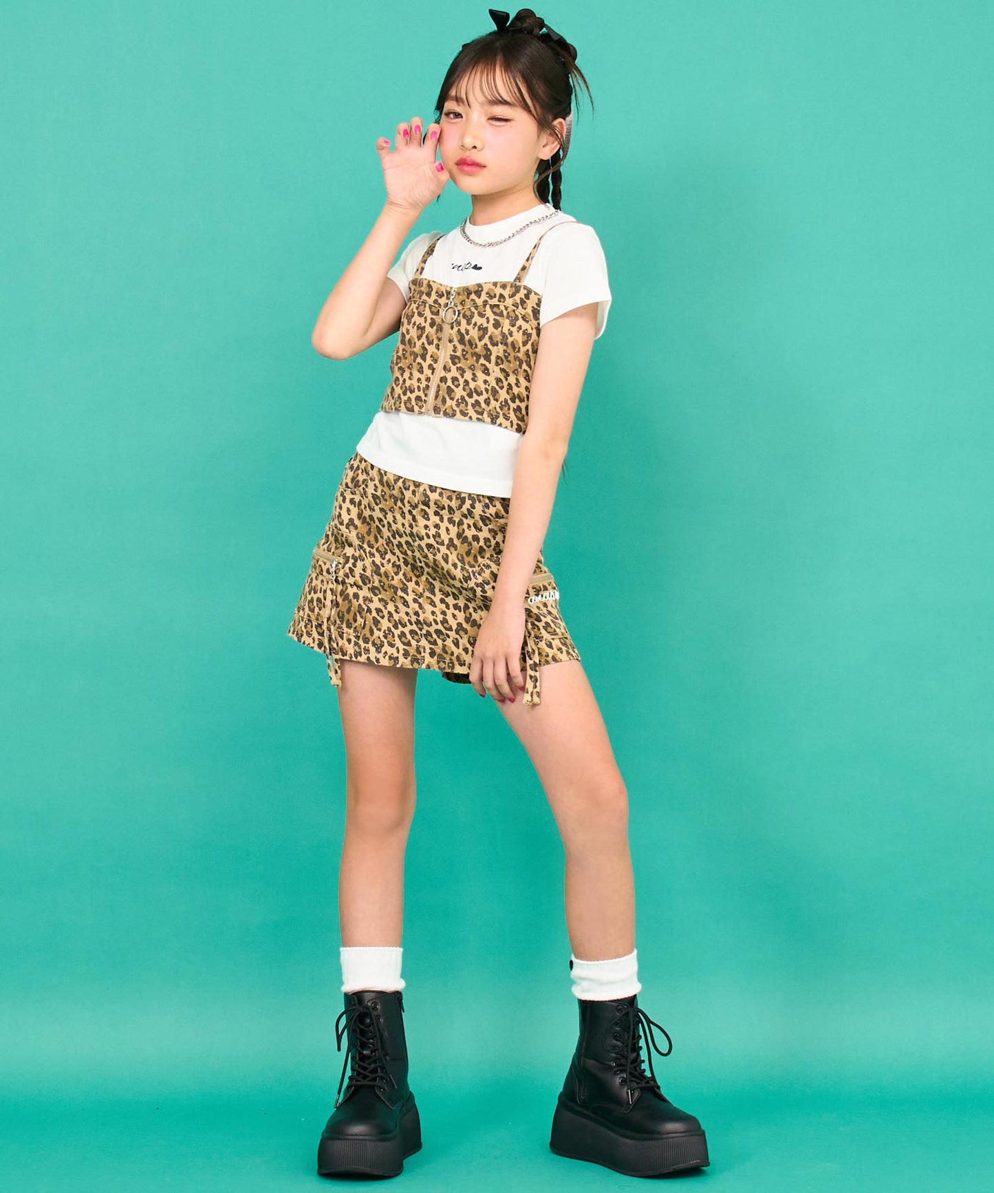 ベージュ/143cm(XSサイズ着用)