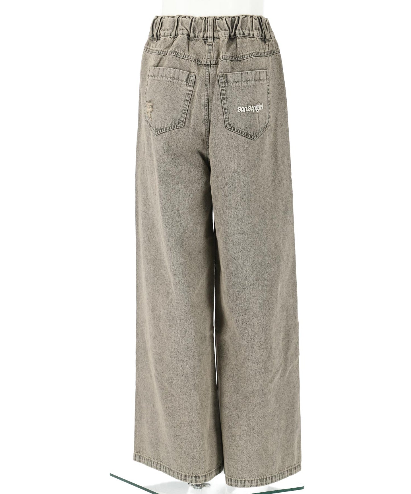 ハイクラッシュ デニム ワイド パンツ【キッズお揃い】 912-7701