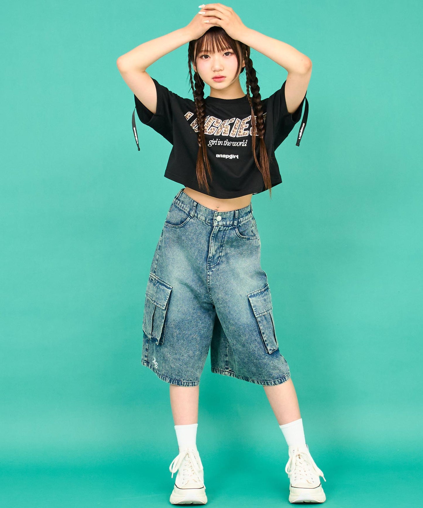 ANAPR+S カーゴデニムハーフパンツ【ユニセックス】 912-7720