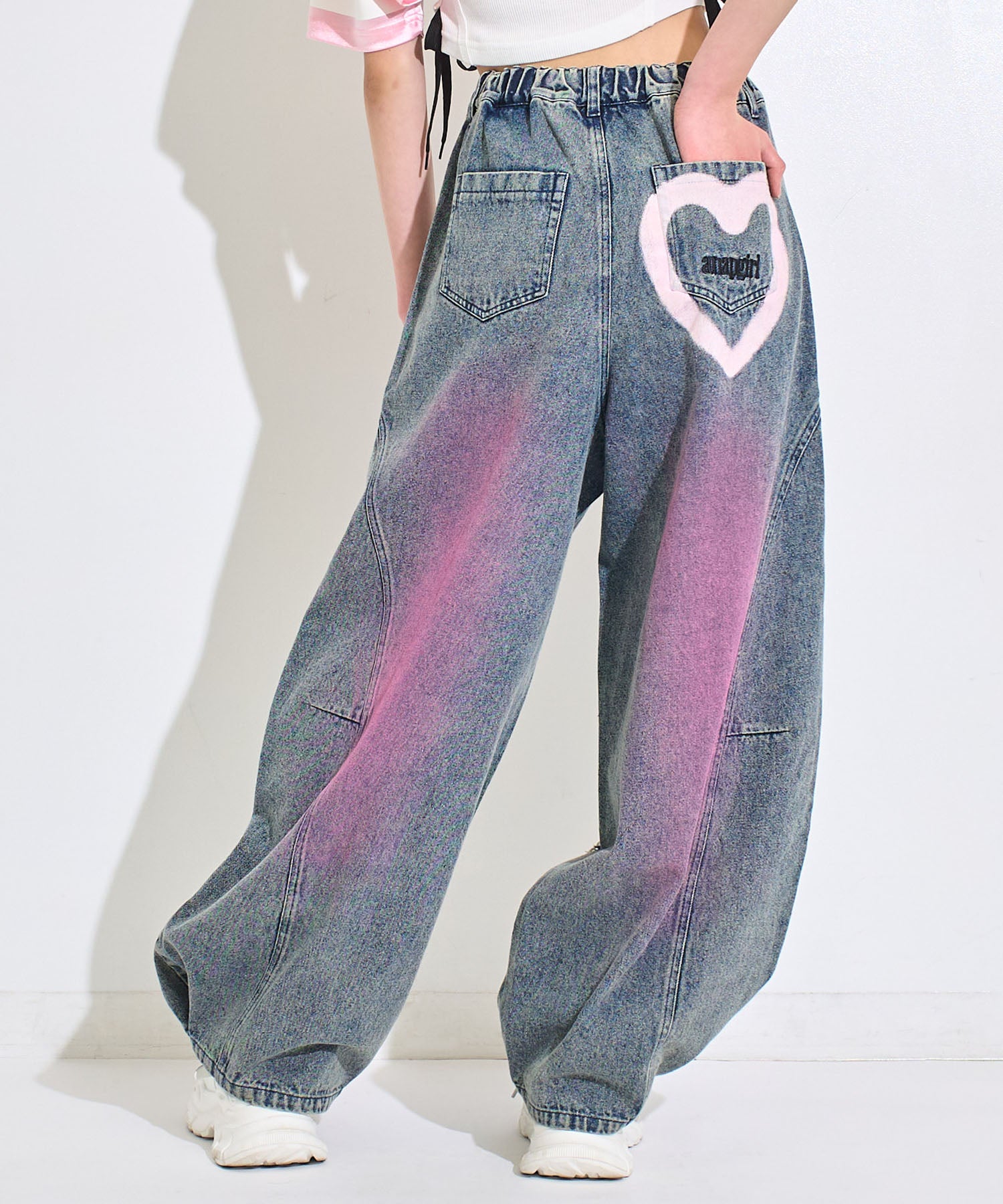 ハートペイント クラッシュ バレルデニムパンツ 912-7923 – ANAP