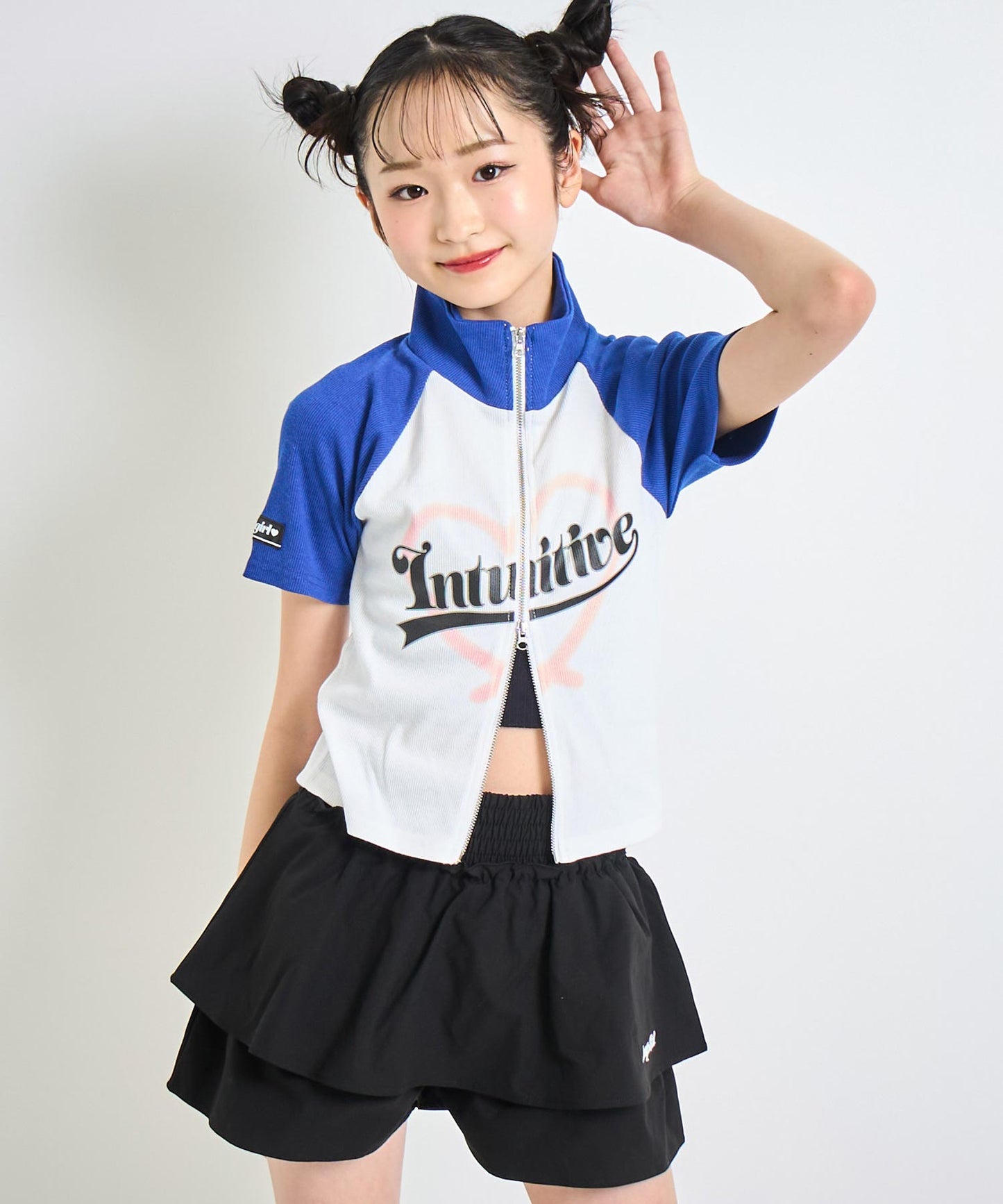ダブル ジップ ラグラン トップス【キッズお揃い】 913-7652