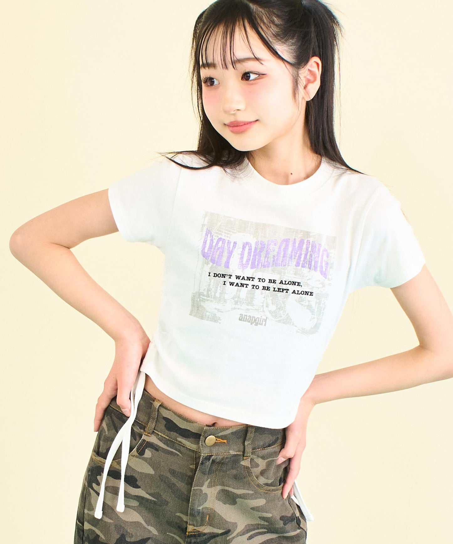 サイド シャーリング ロック Tシャツ 913-7660
