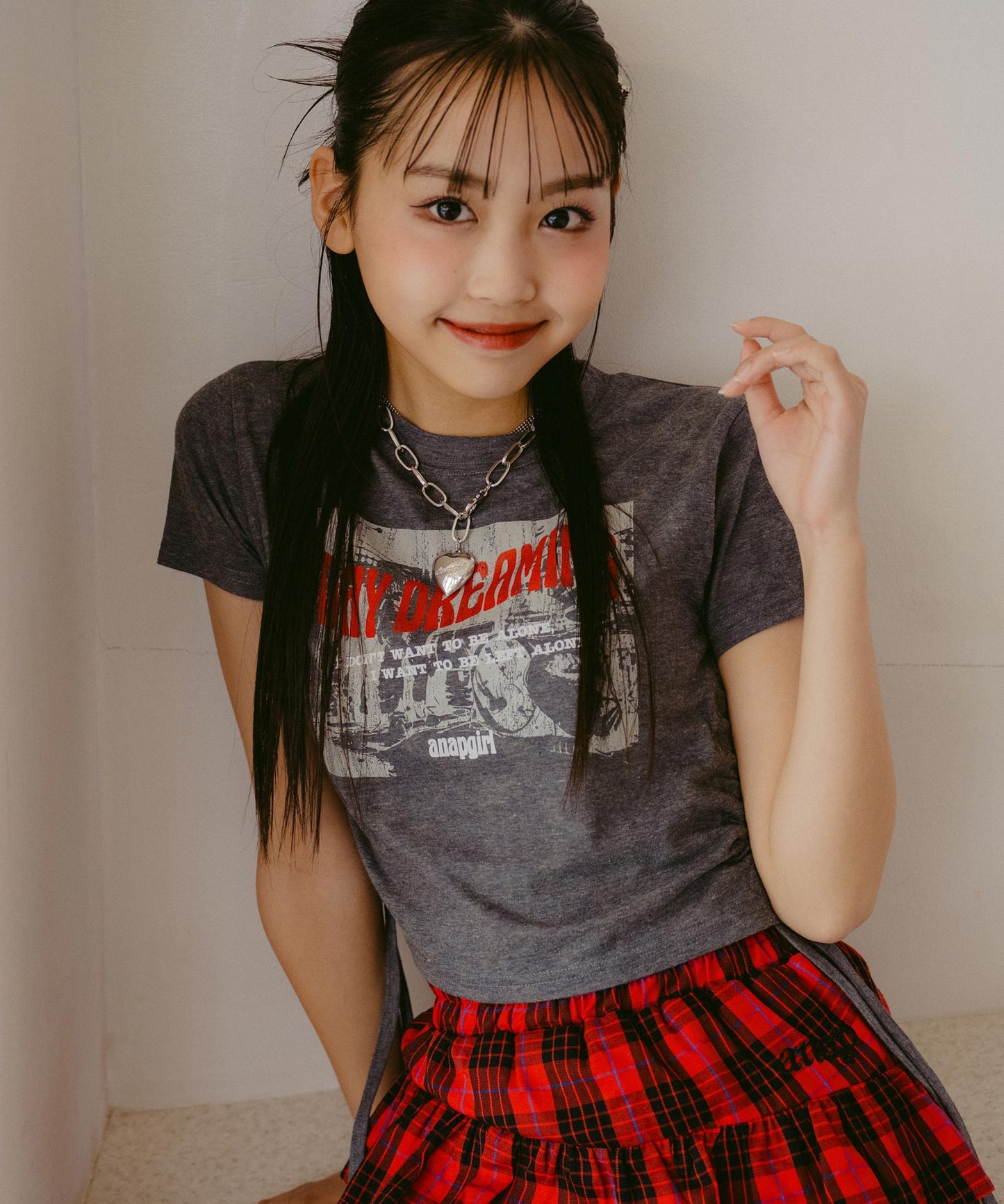 サイド シャーリング ロック Tシャツ 913-7660