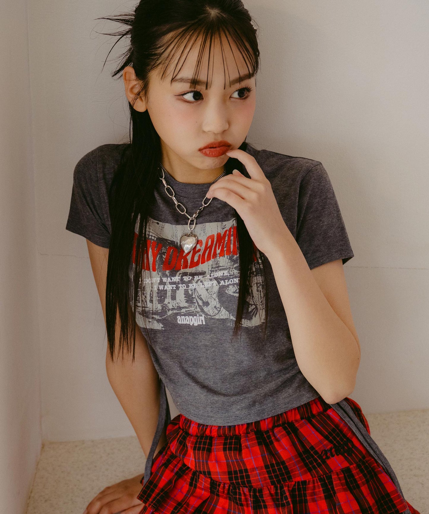 サイド シャーリング ロック Tシャツ 913-7660