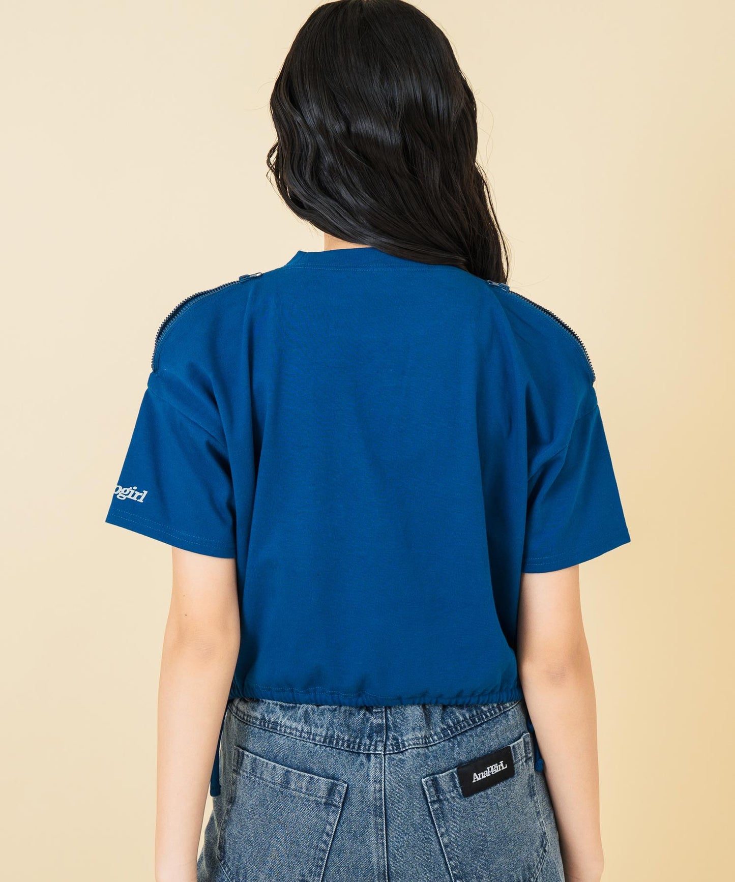 レース ワッペン付き サイド リボン Tシャツ トップス【キッズお揃い】 913-7671
