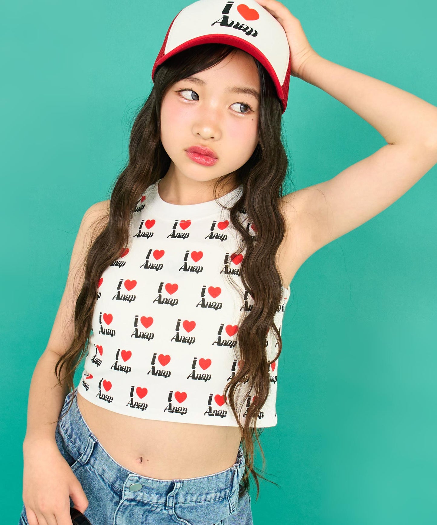 ILOVE ANAP タンクトップ【キッズお揃い】 913-7699